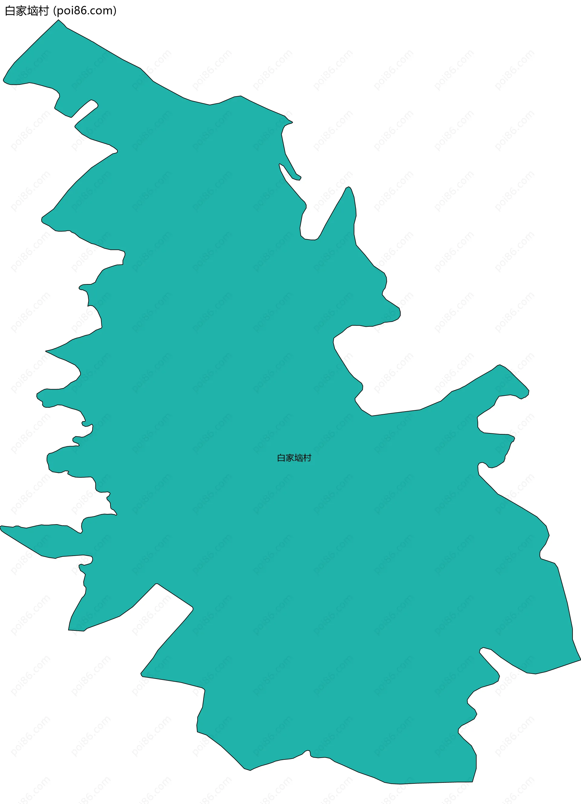 白家垴村边界地图