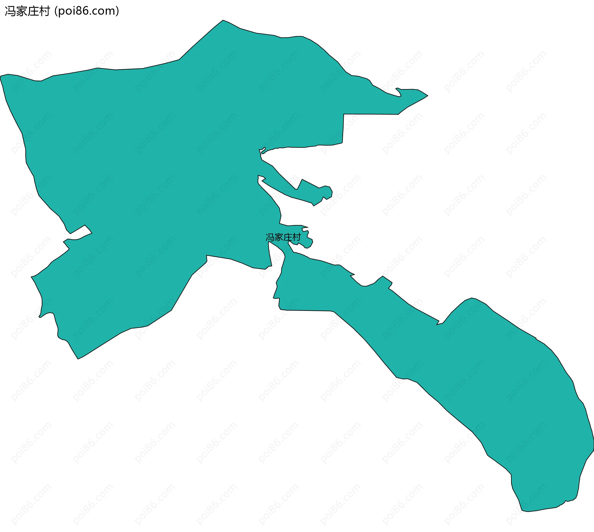 冯家庄村边界地图