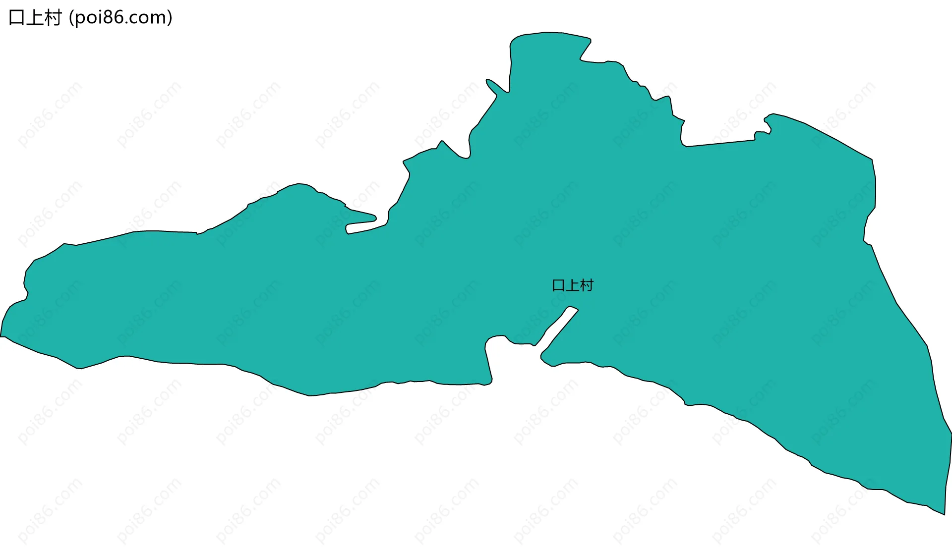 口上村边界地图