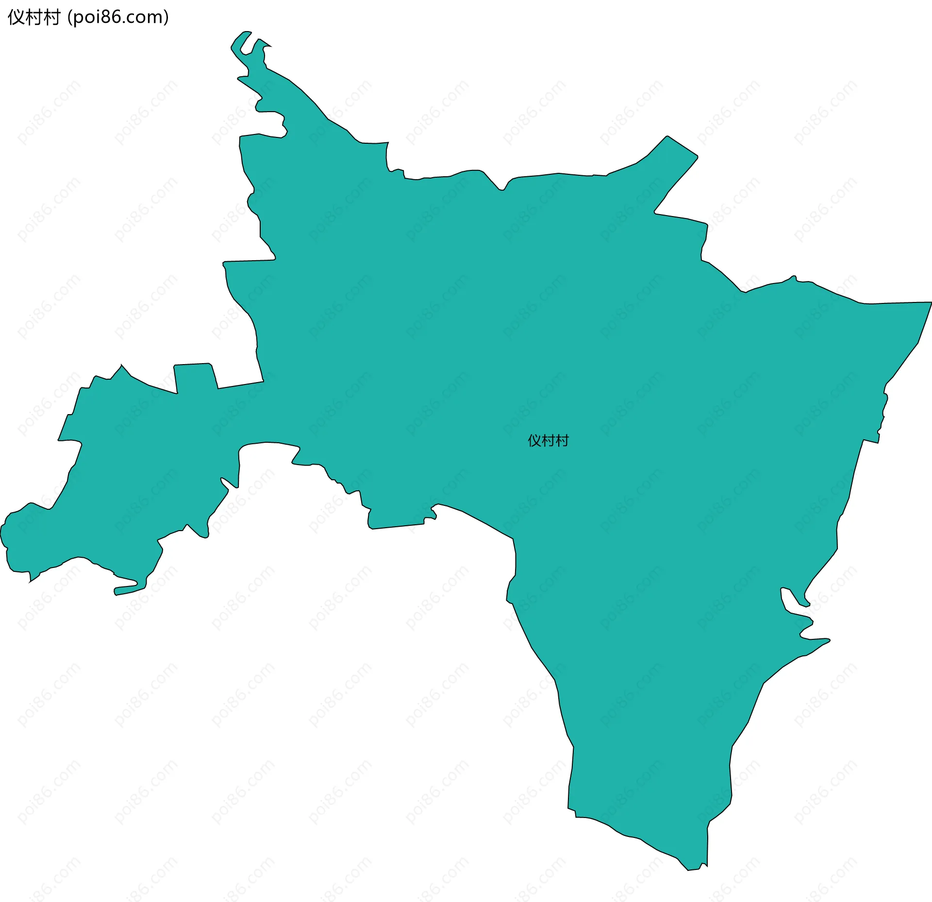 仪村村边界地图