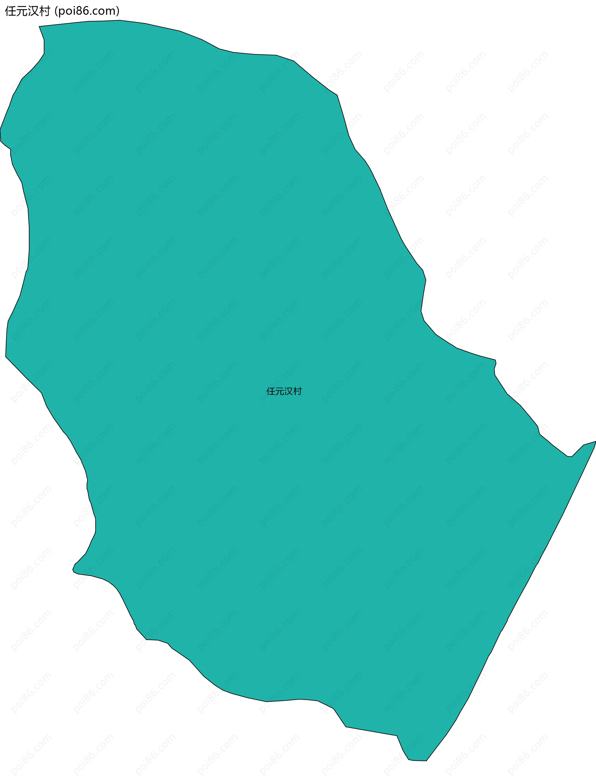 任元汉村边界地图