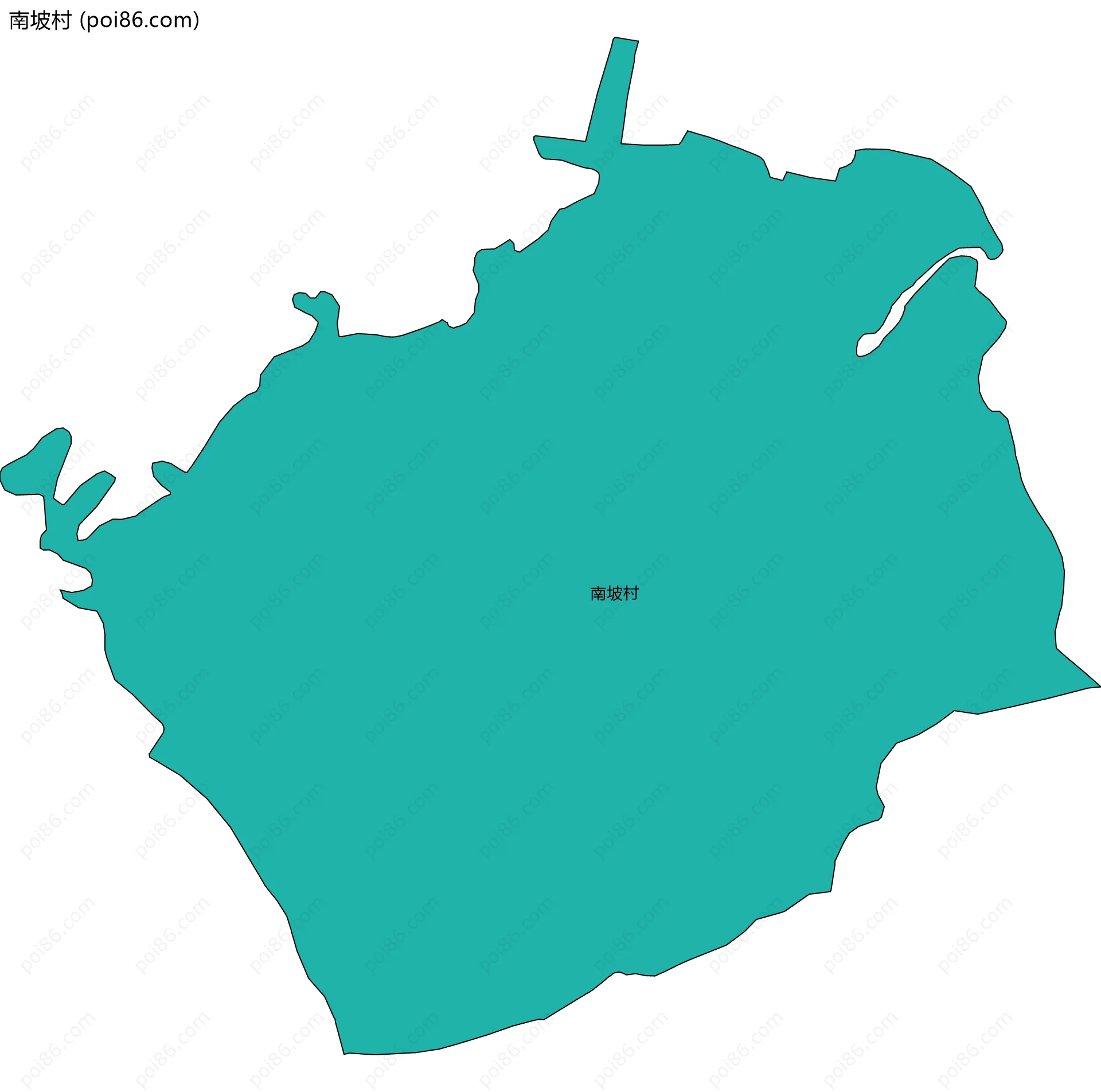 南坡村边界地图