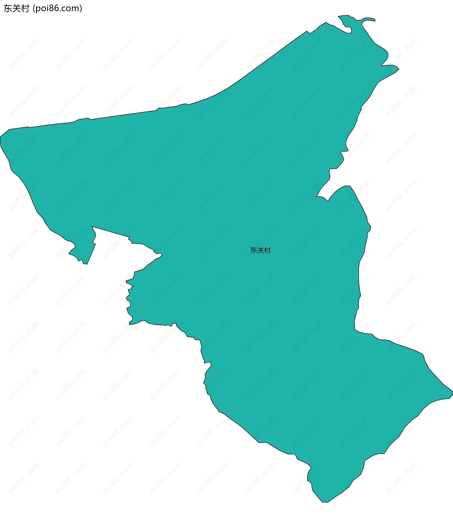 东关村边界地图
