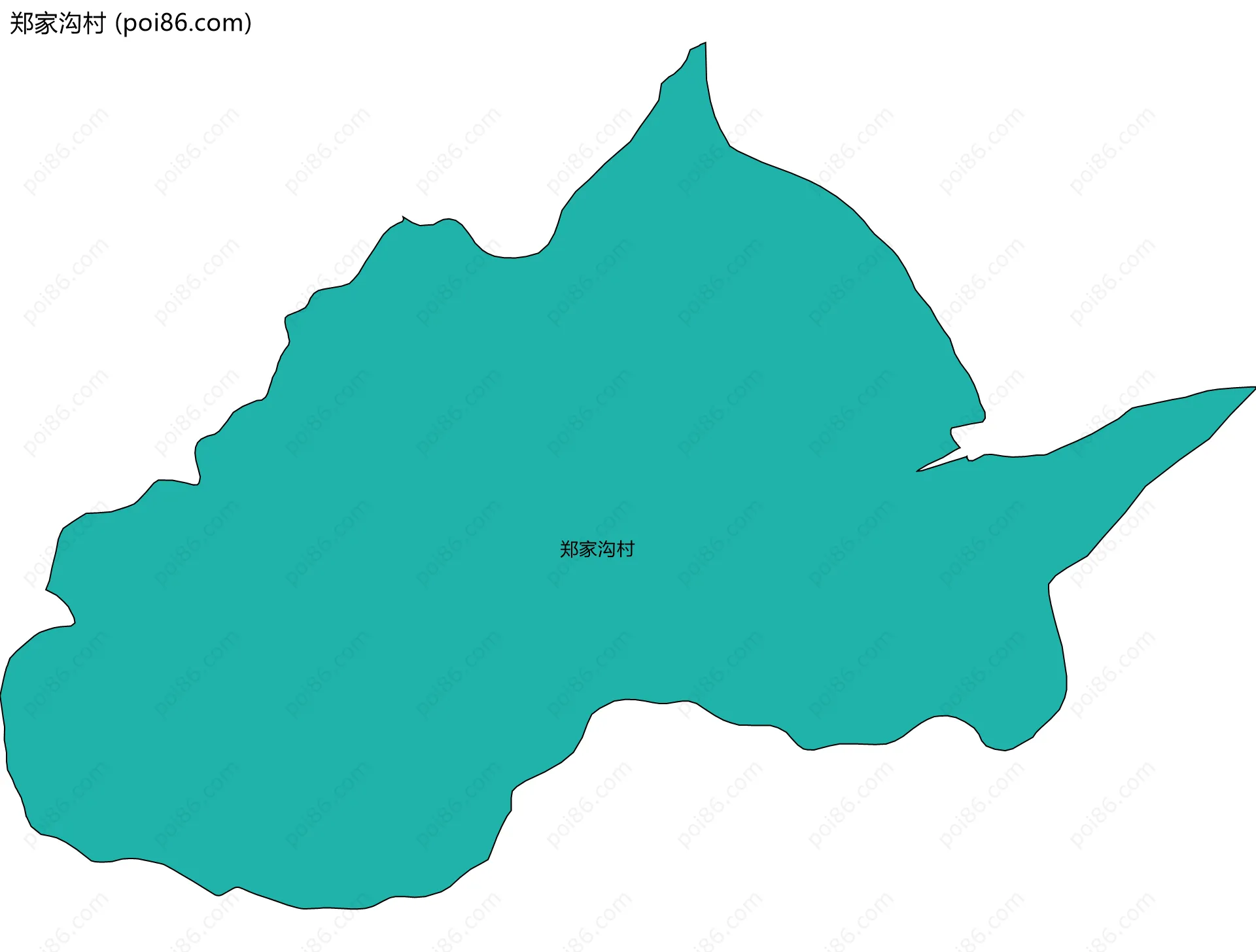郑家沟村边界地图