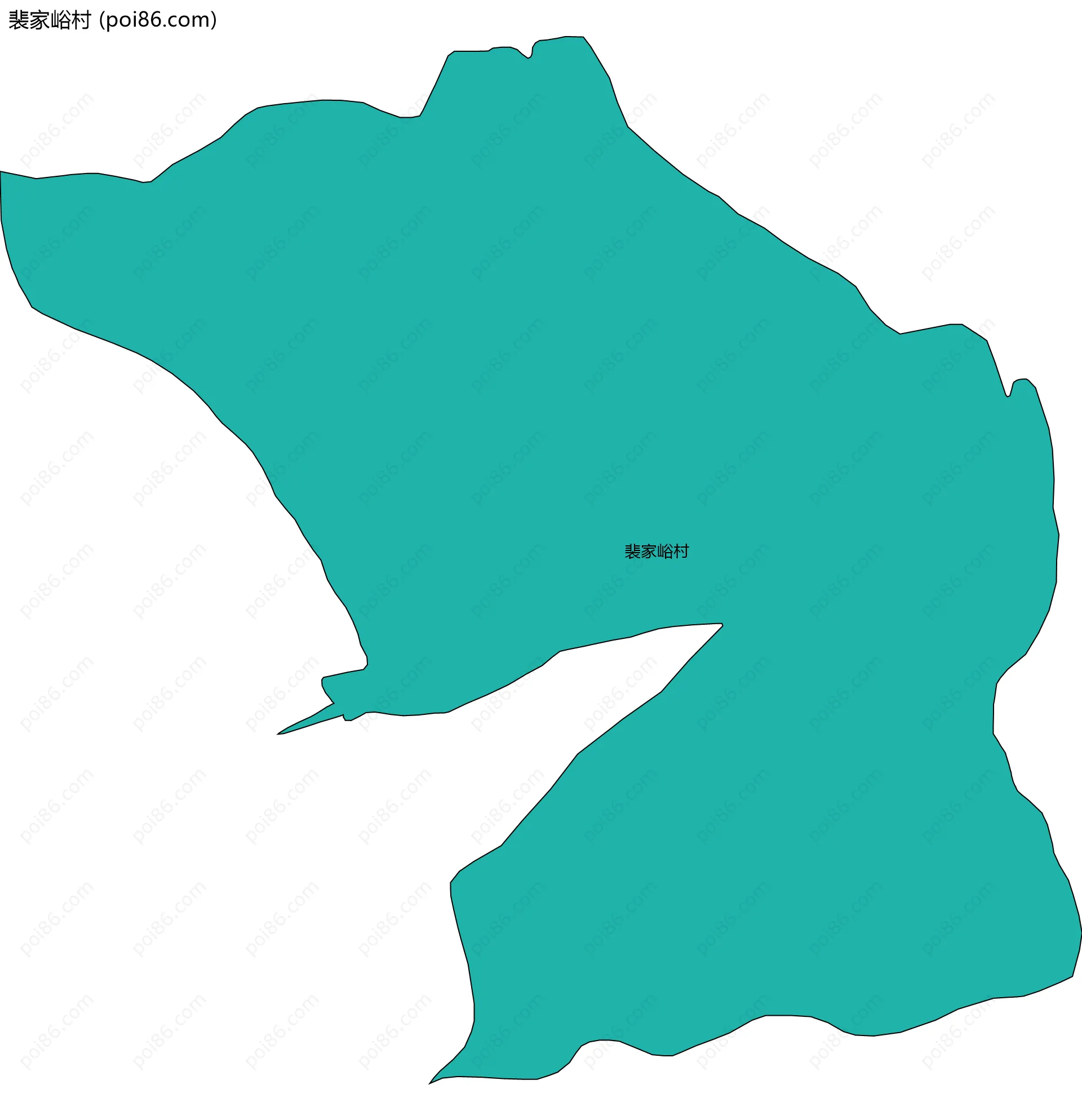 裴家峪村边界地图