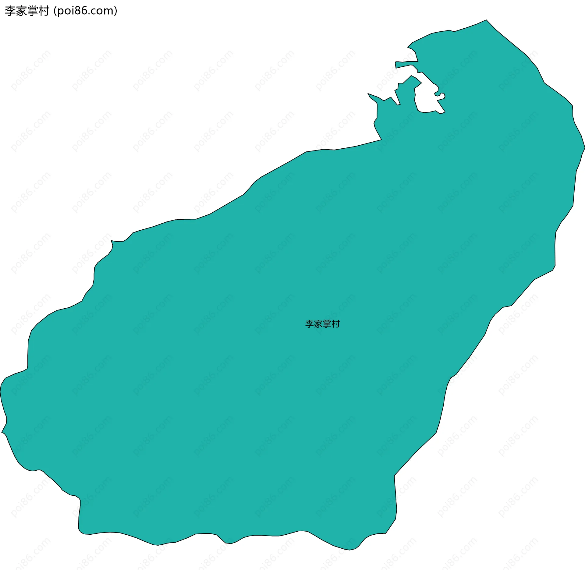 李家掌村边界地图