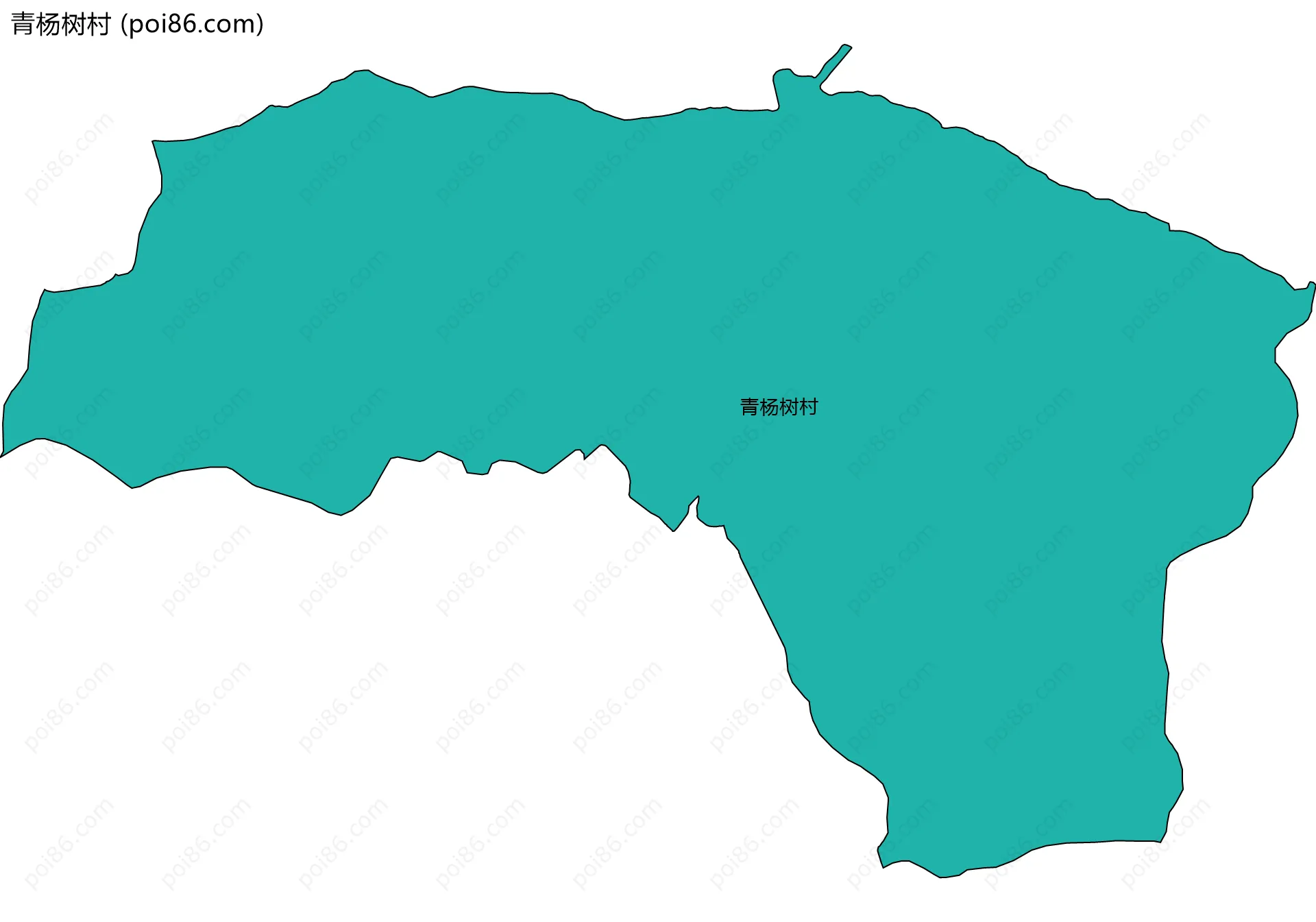 青杨树村边界地图