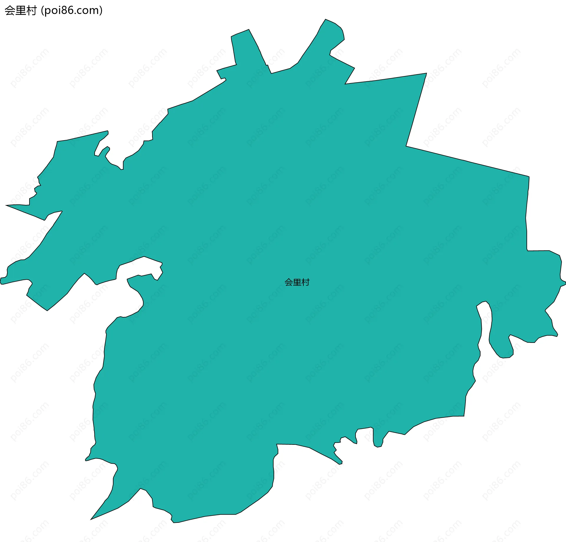 会里村边界地图