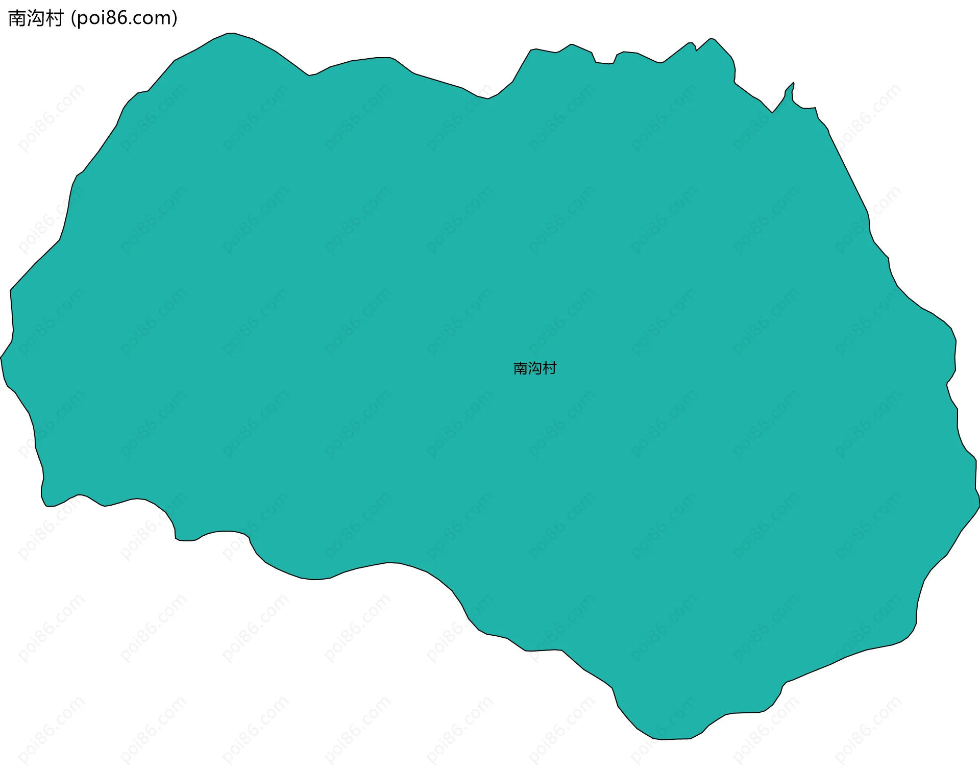 南沟村边界地图