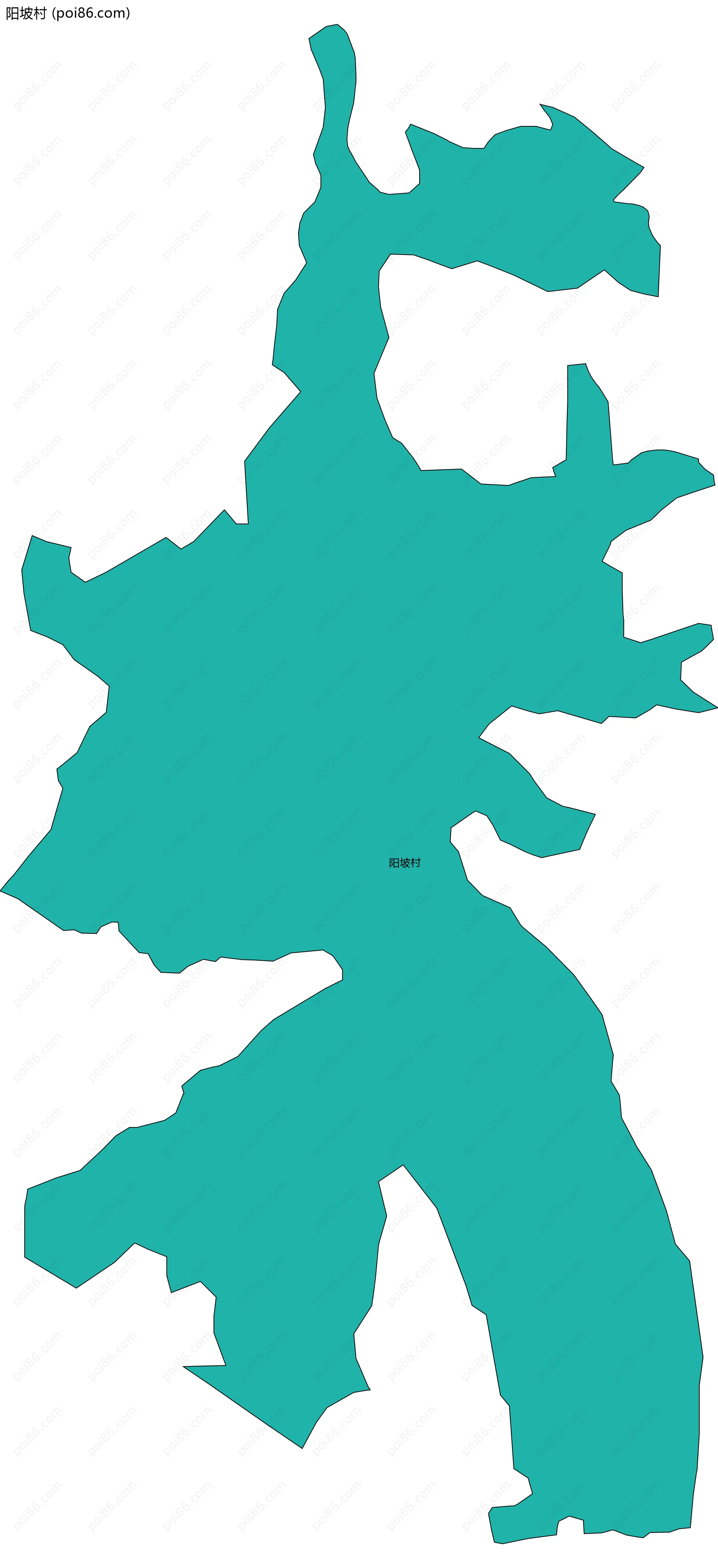 阳坡村边界地图