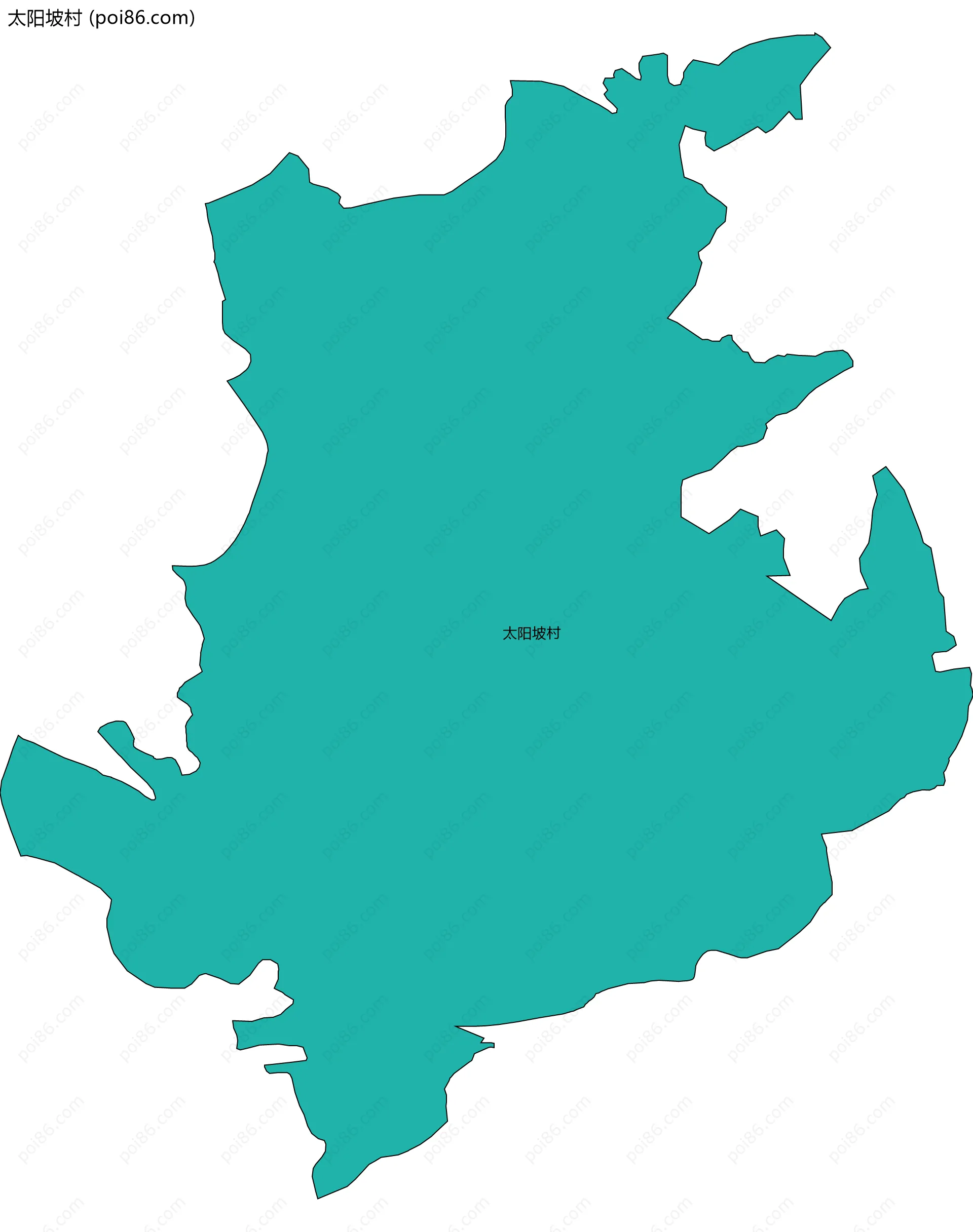 太阳坡村边界地图