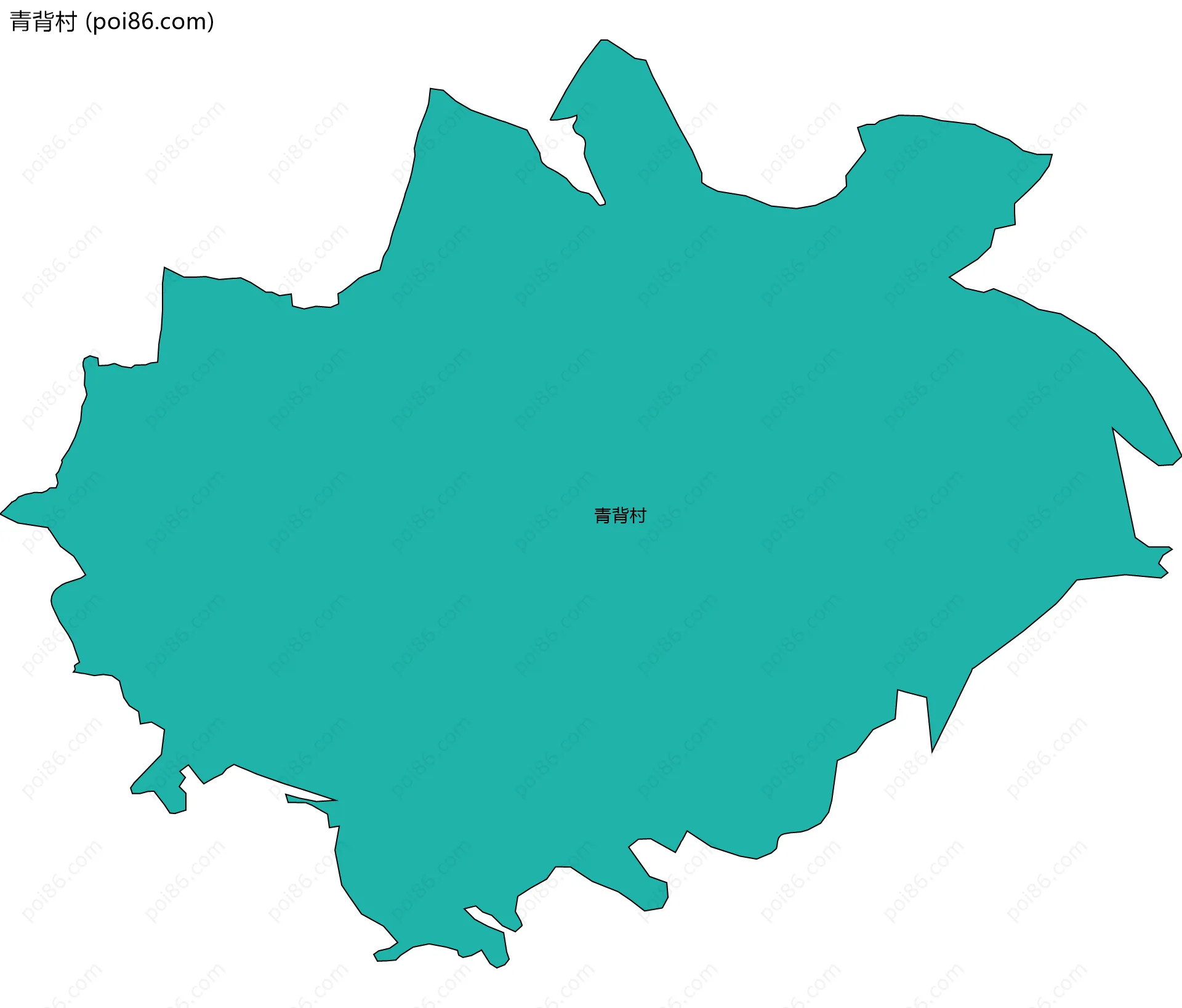 青背村边界地图