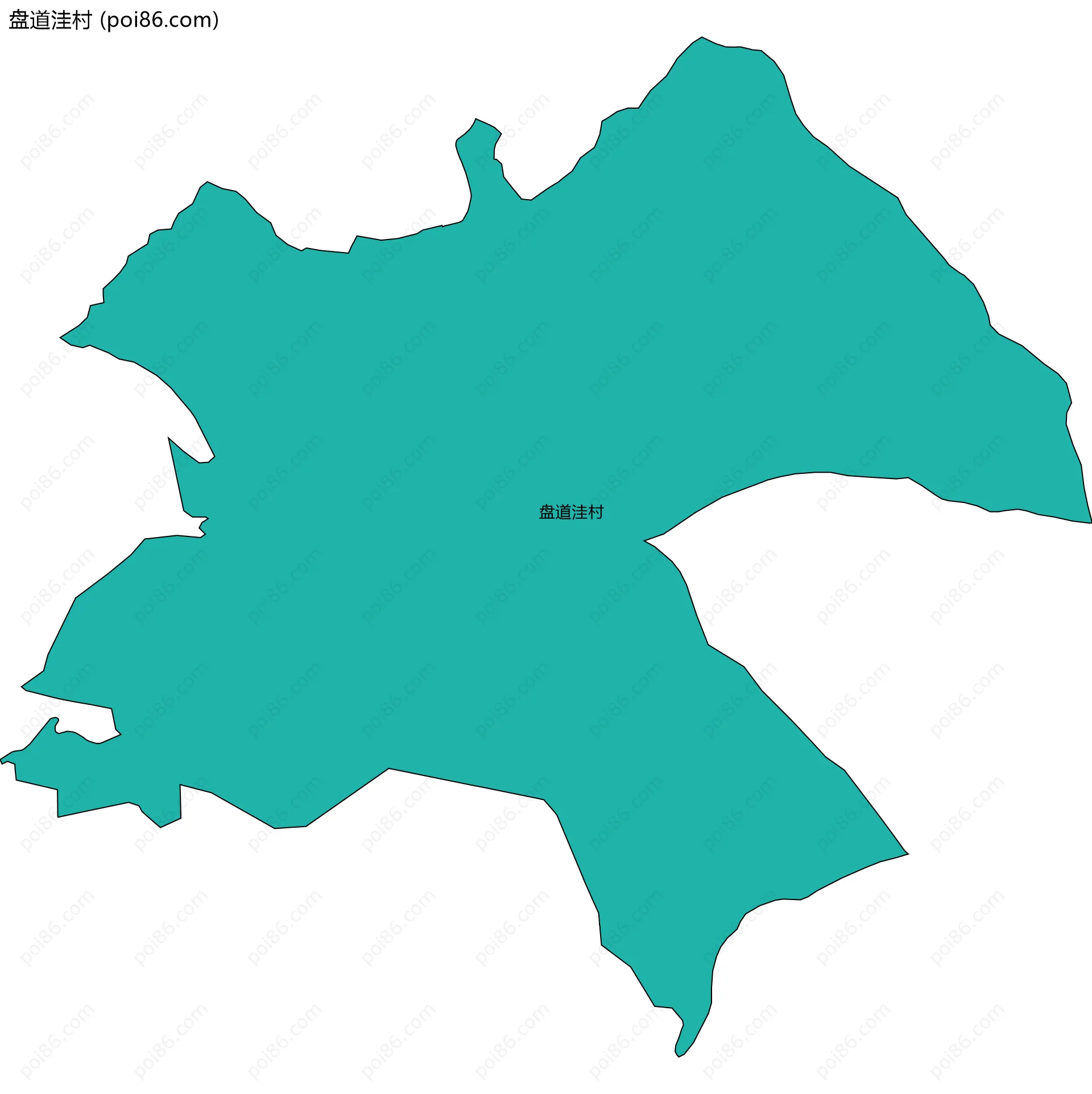 盘道洼村边界地图