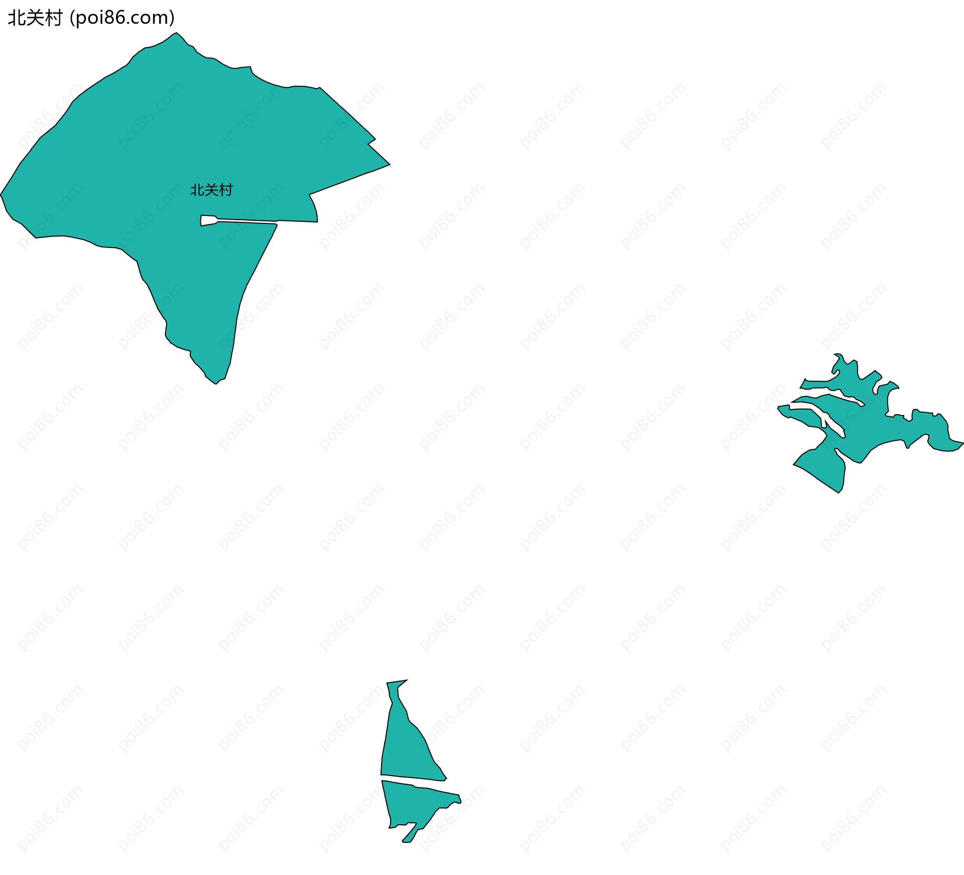 北关村边界地图