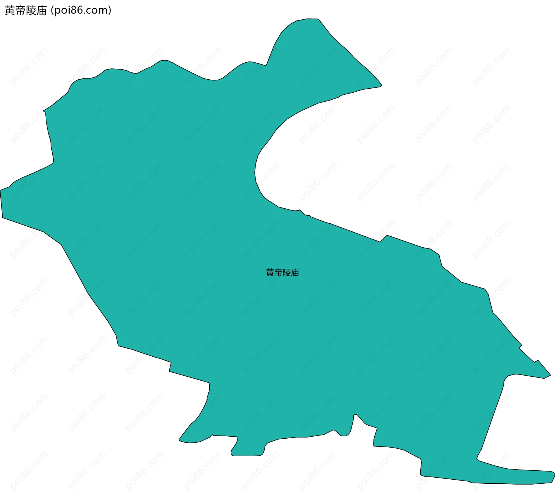 黄帝陵庙边界地图