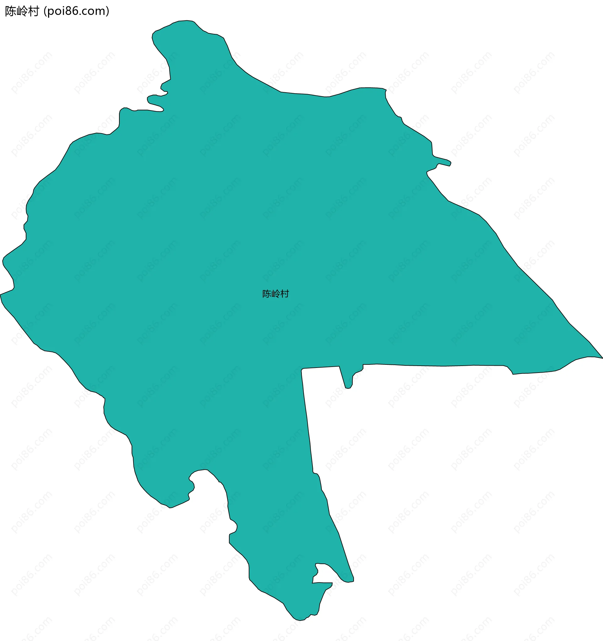 陈岭村边界地图
