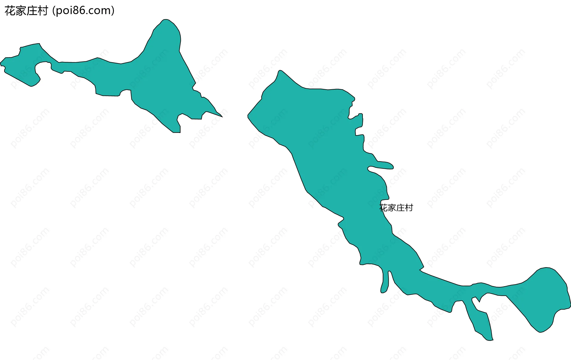 花家庄村边界地图