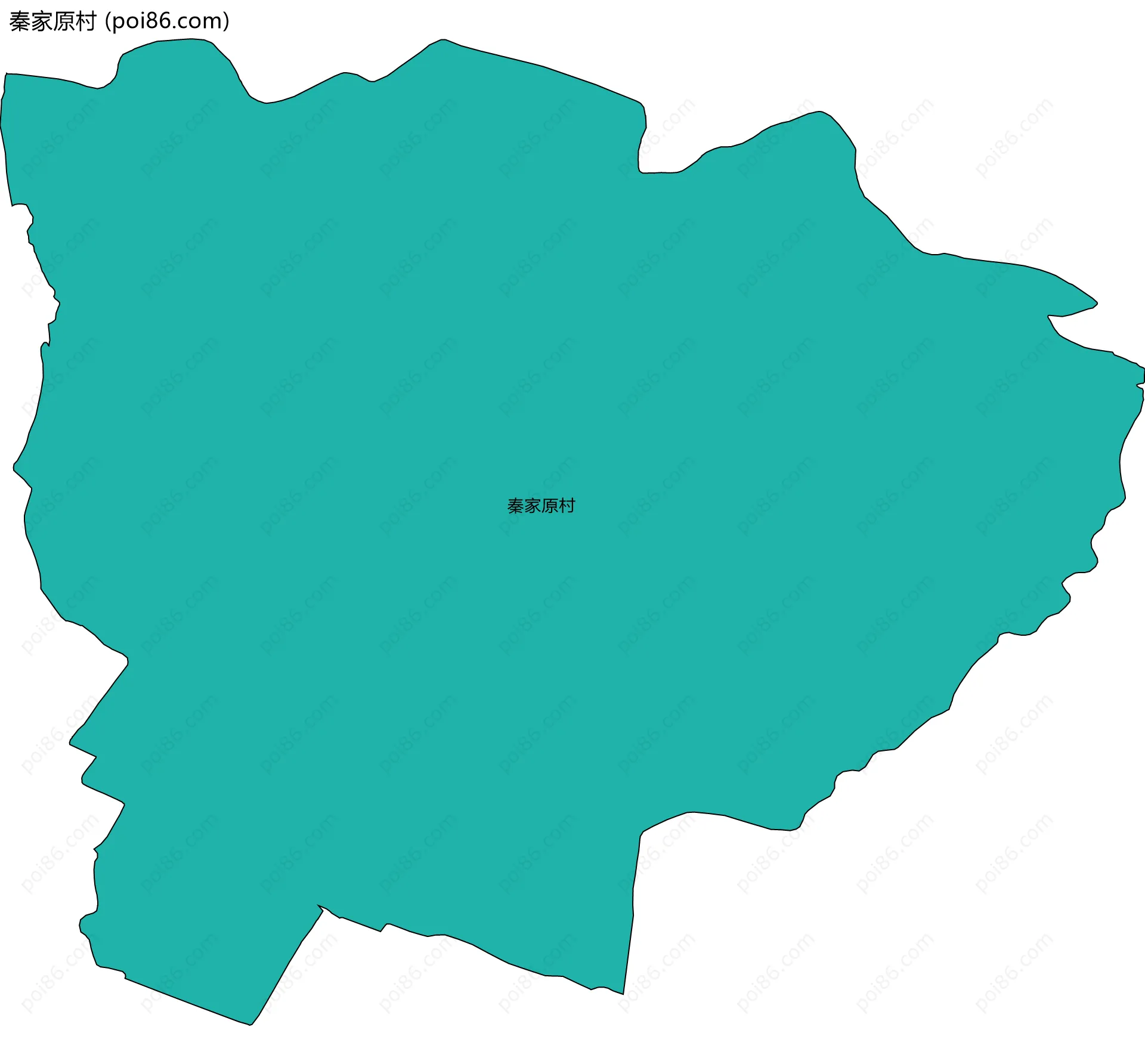 秦家原村边界地图