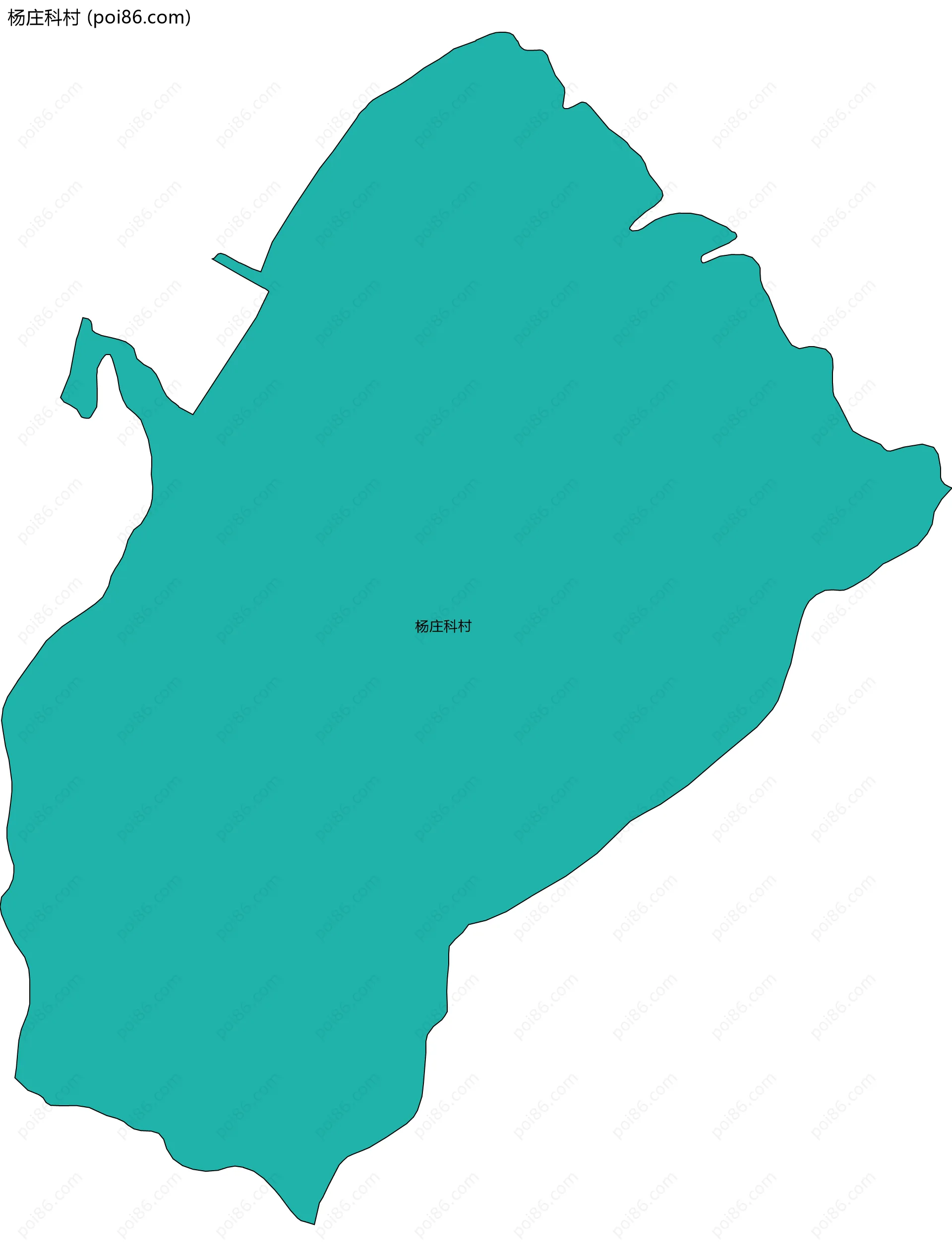 杨庄科村边界地图