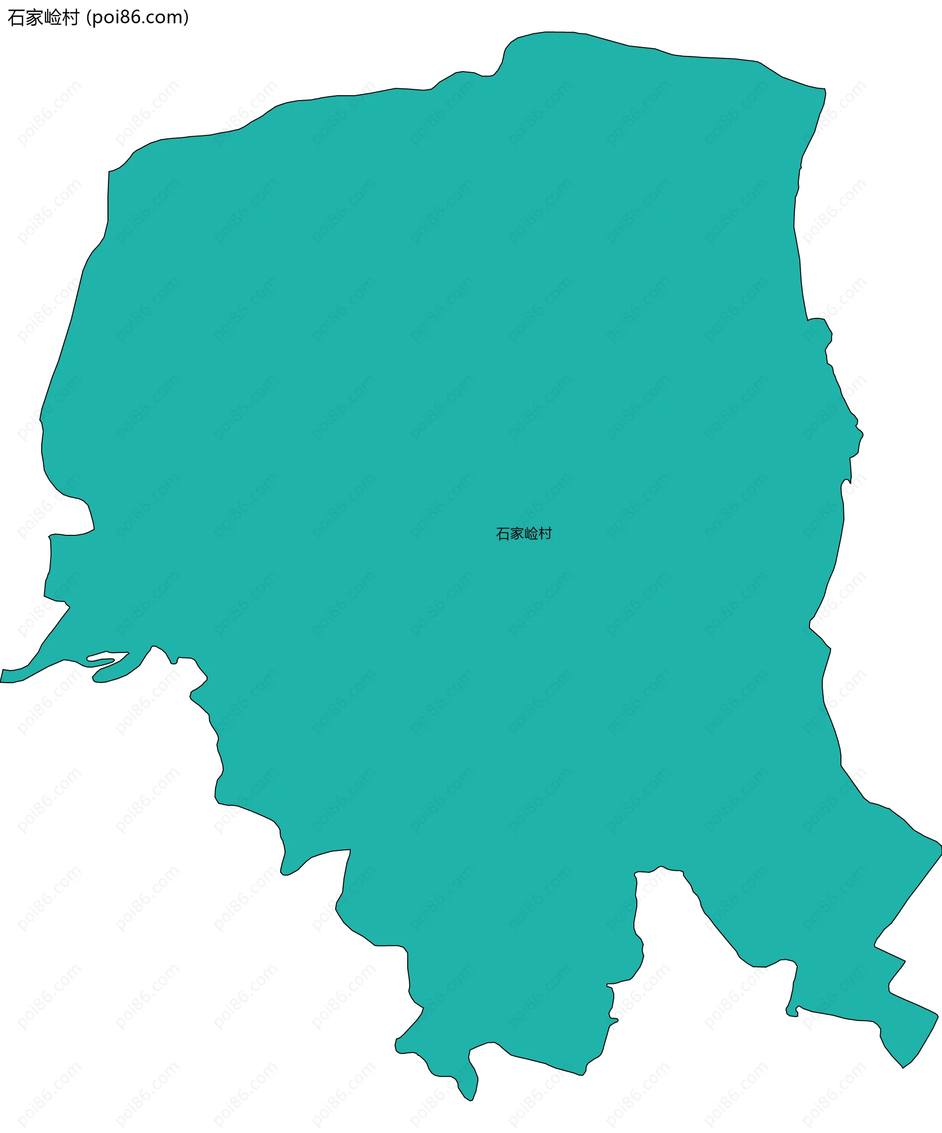 石家崄村边界地图