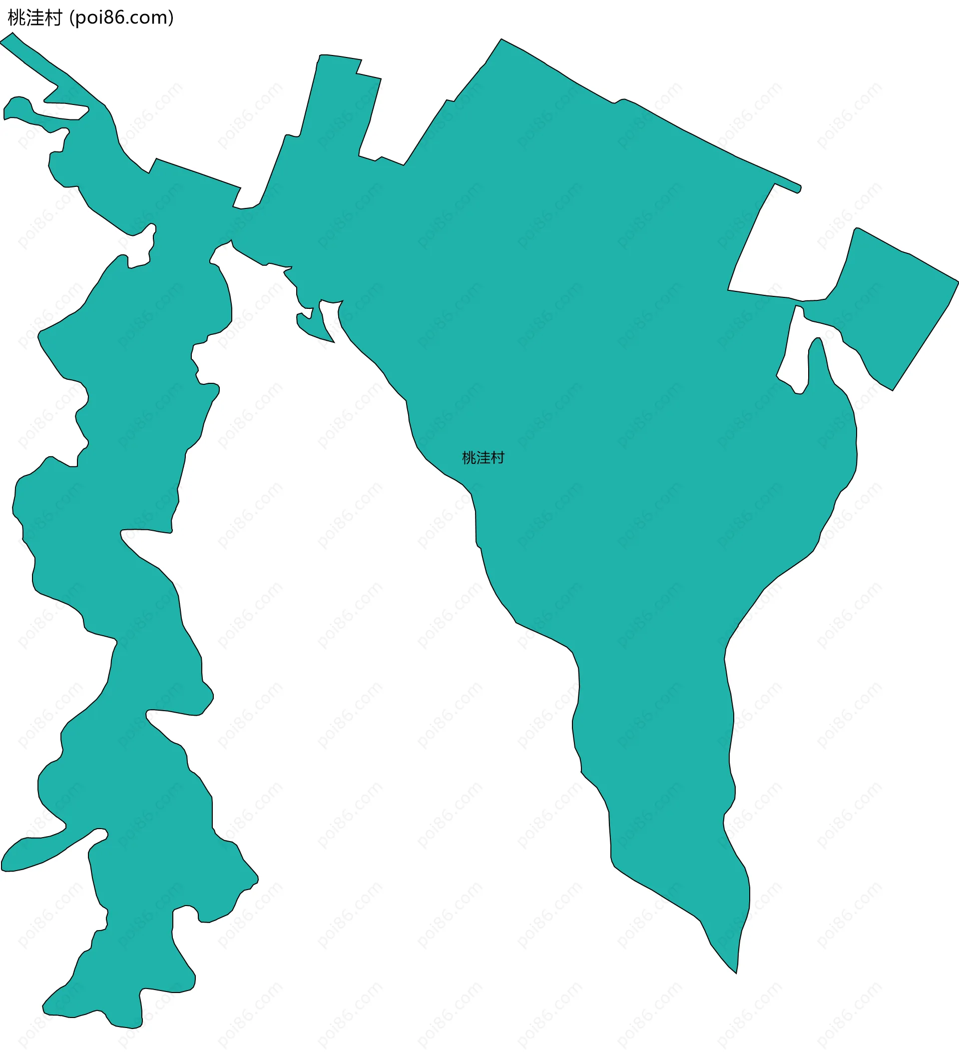 桃洼村边界地图