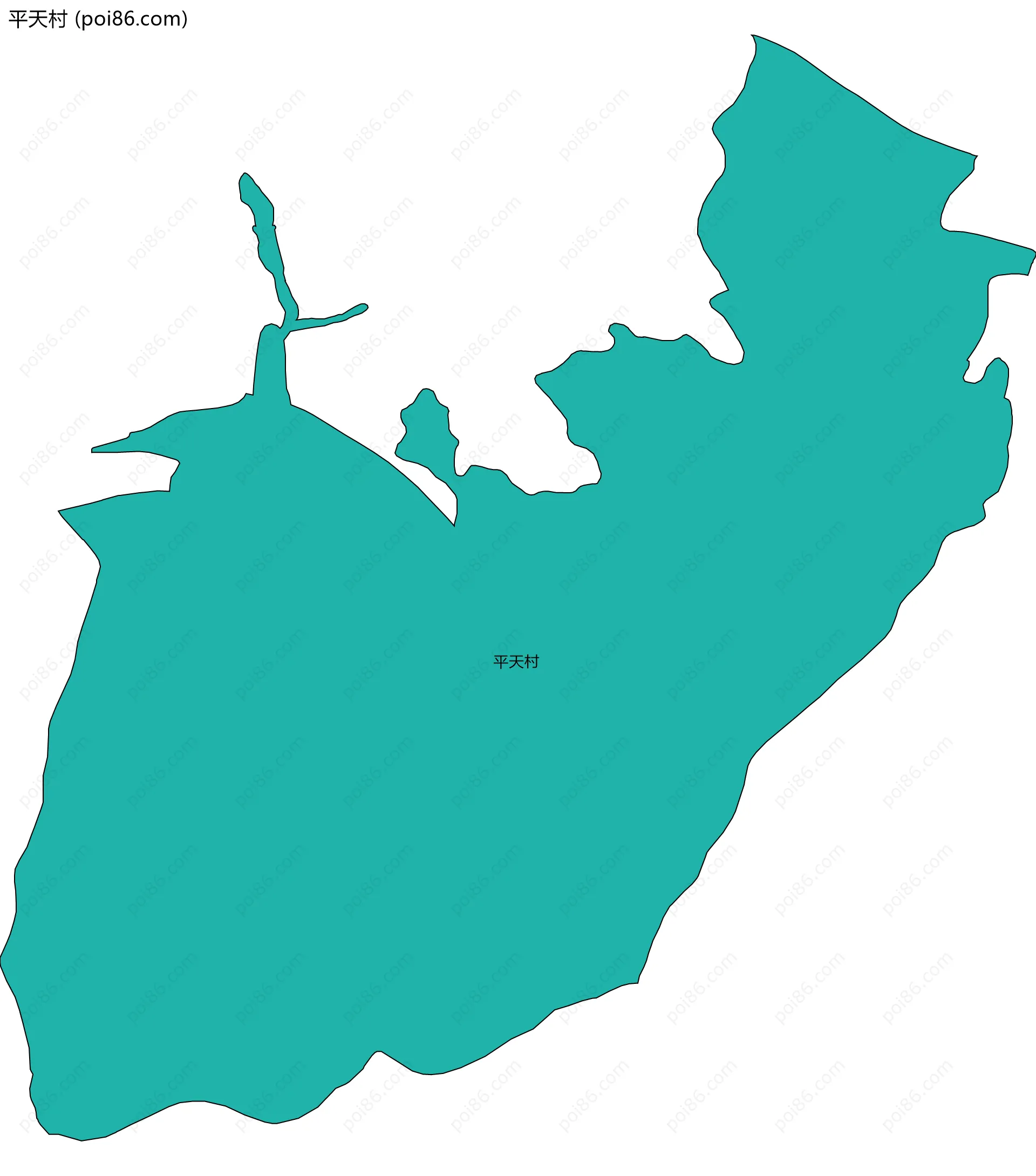 平天村边界地图