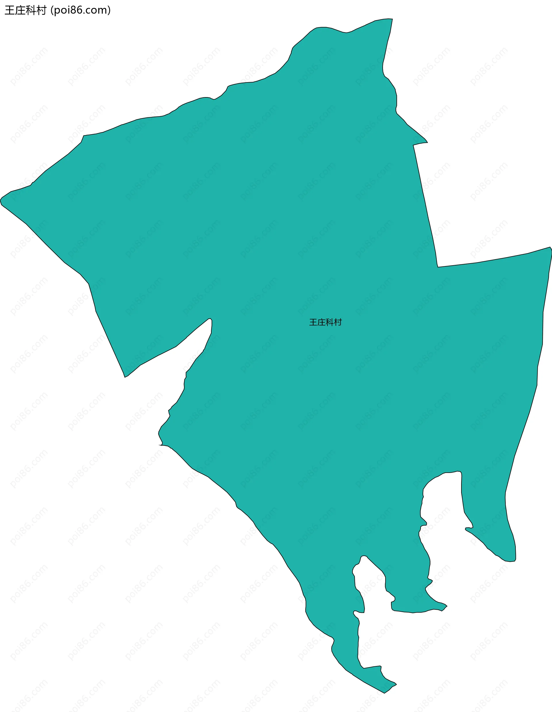王庄科村边界地图