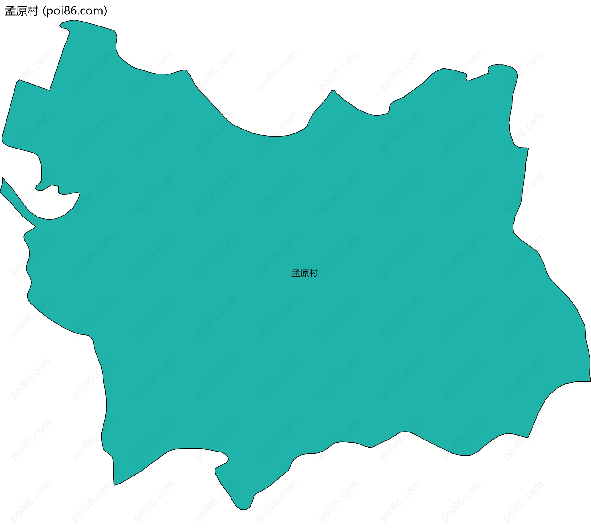 孟原村边界地图