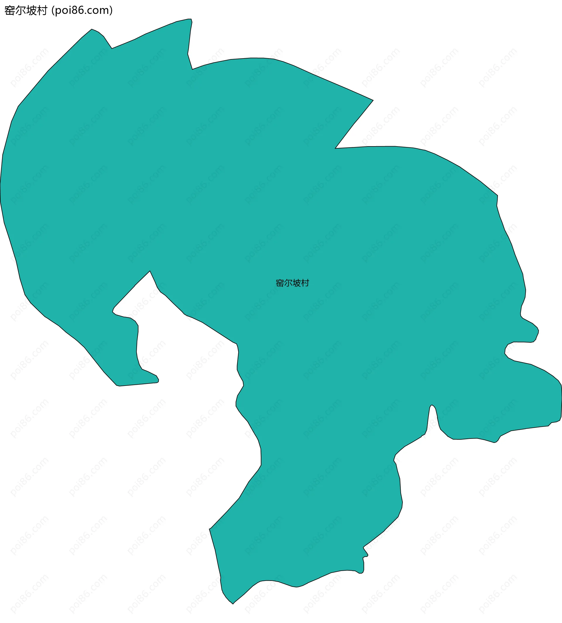 窑尔坡村边界地图