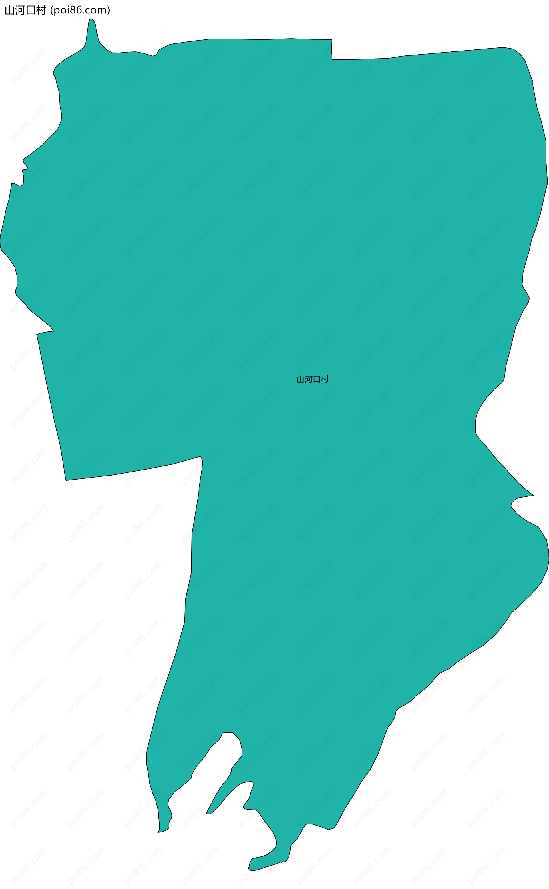 山河口村边界地图