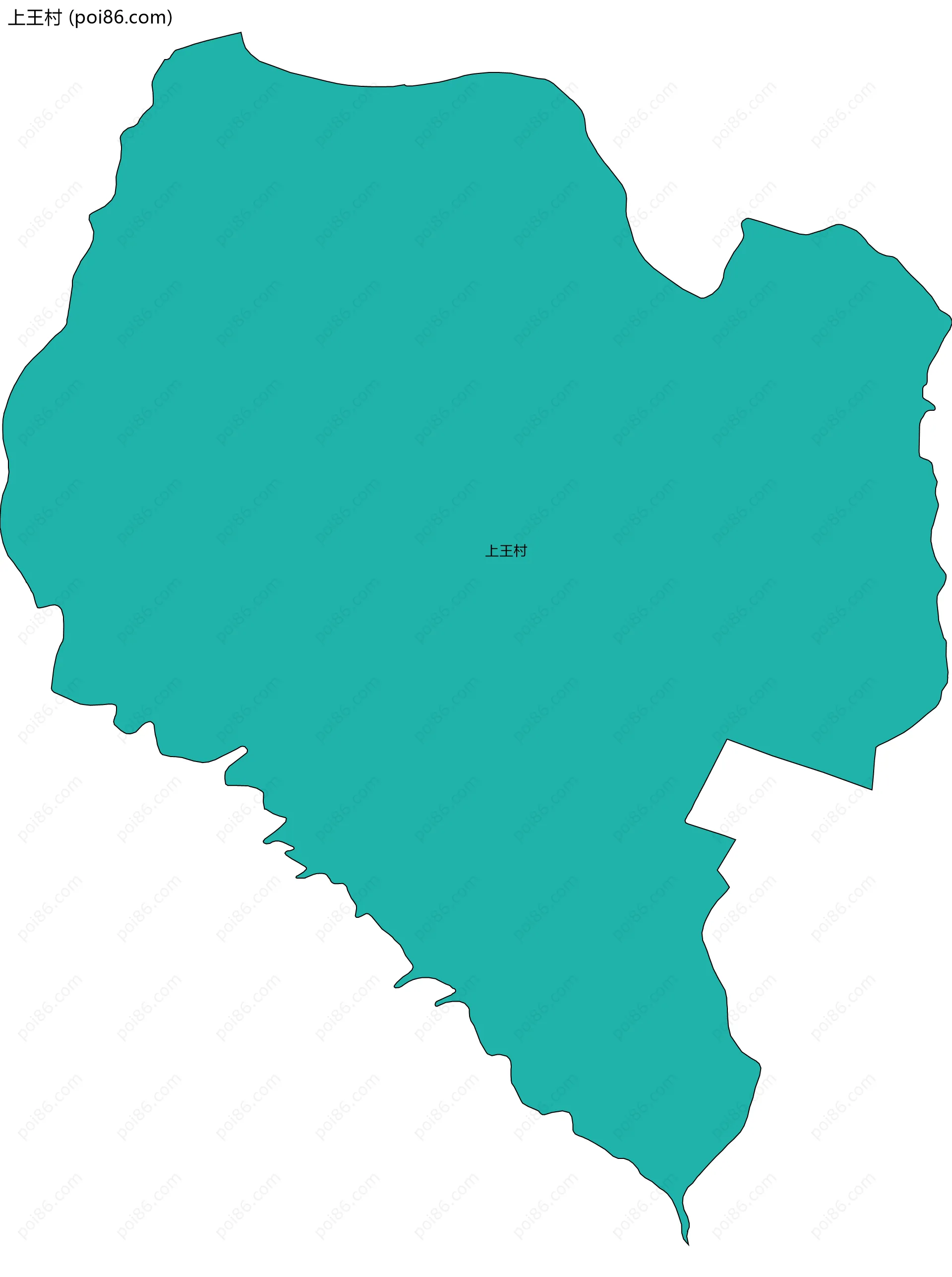 上王村边界地图