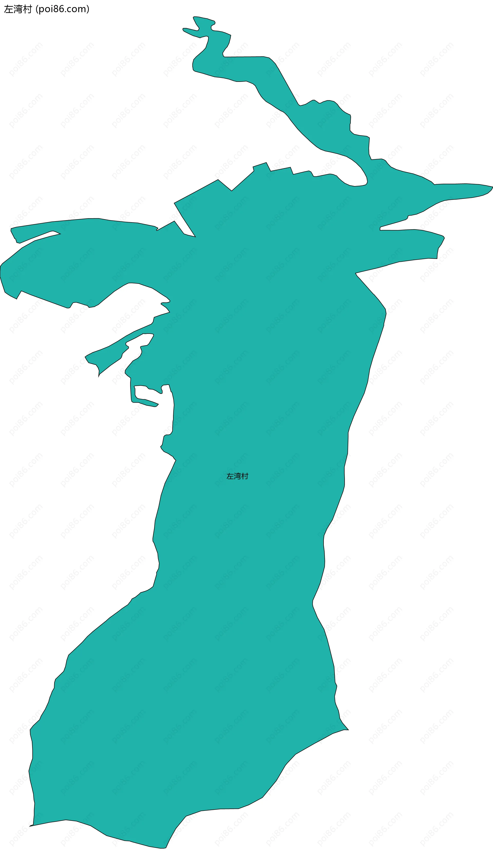 左湾村边界地图