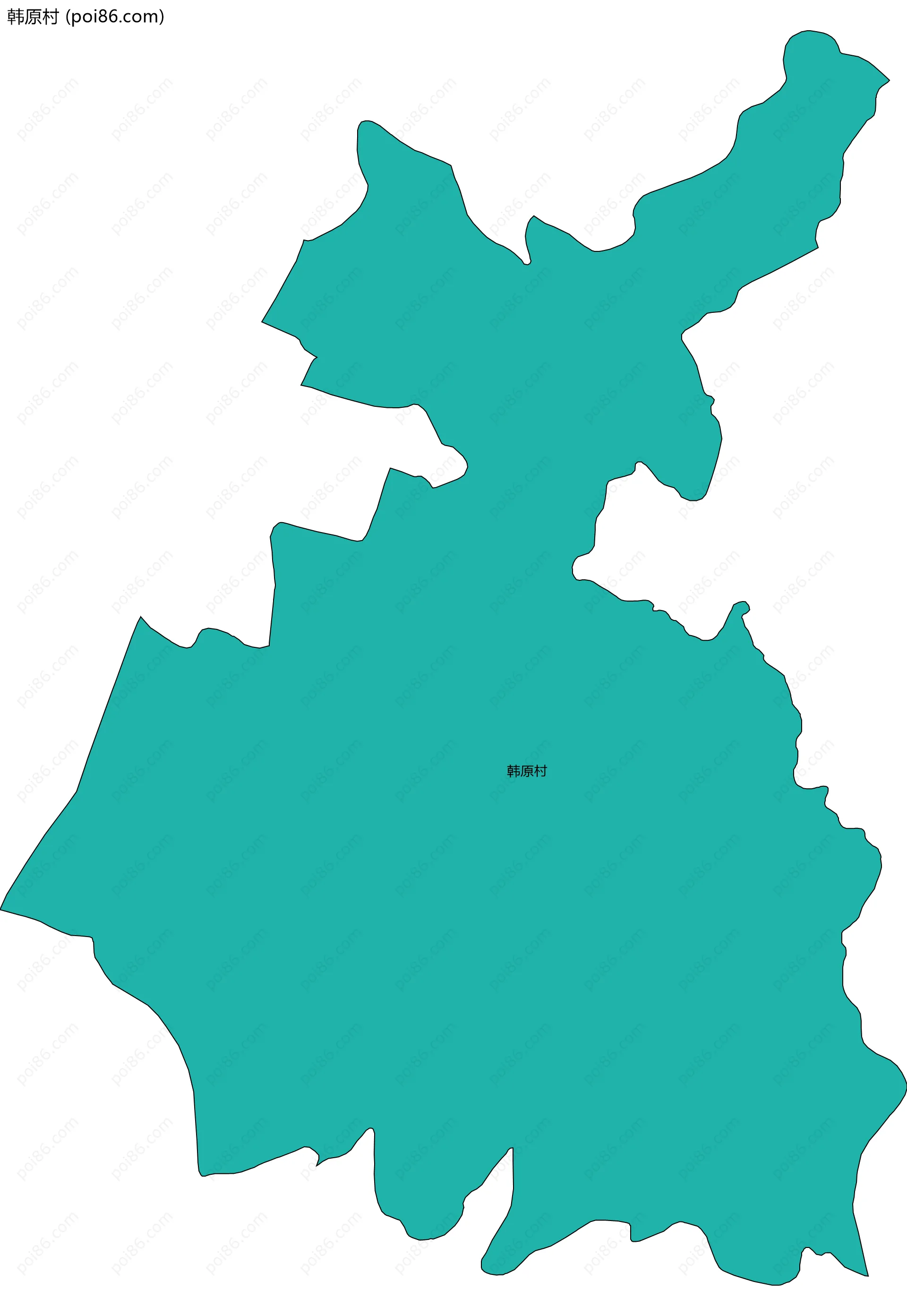 韩原村边界地图