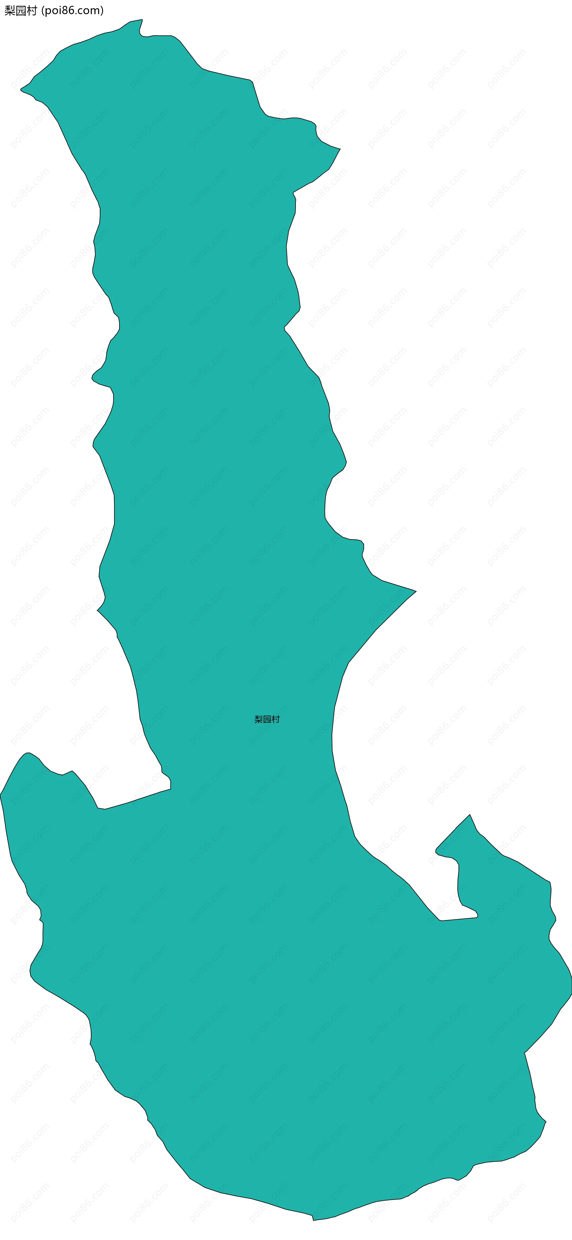 梨园村边界地图