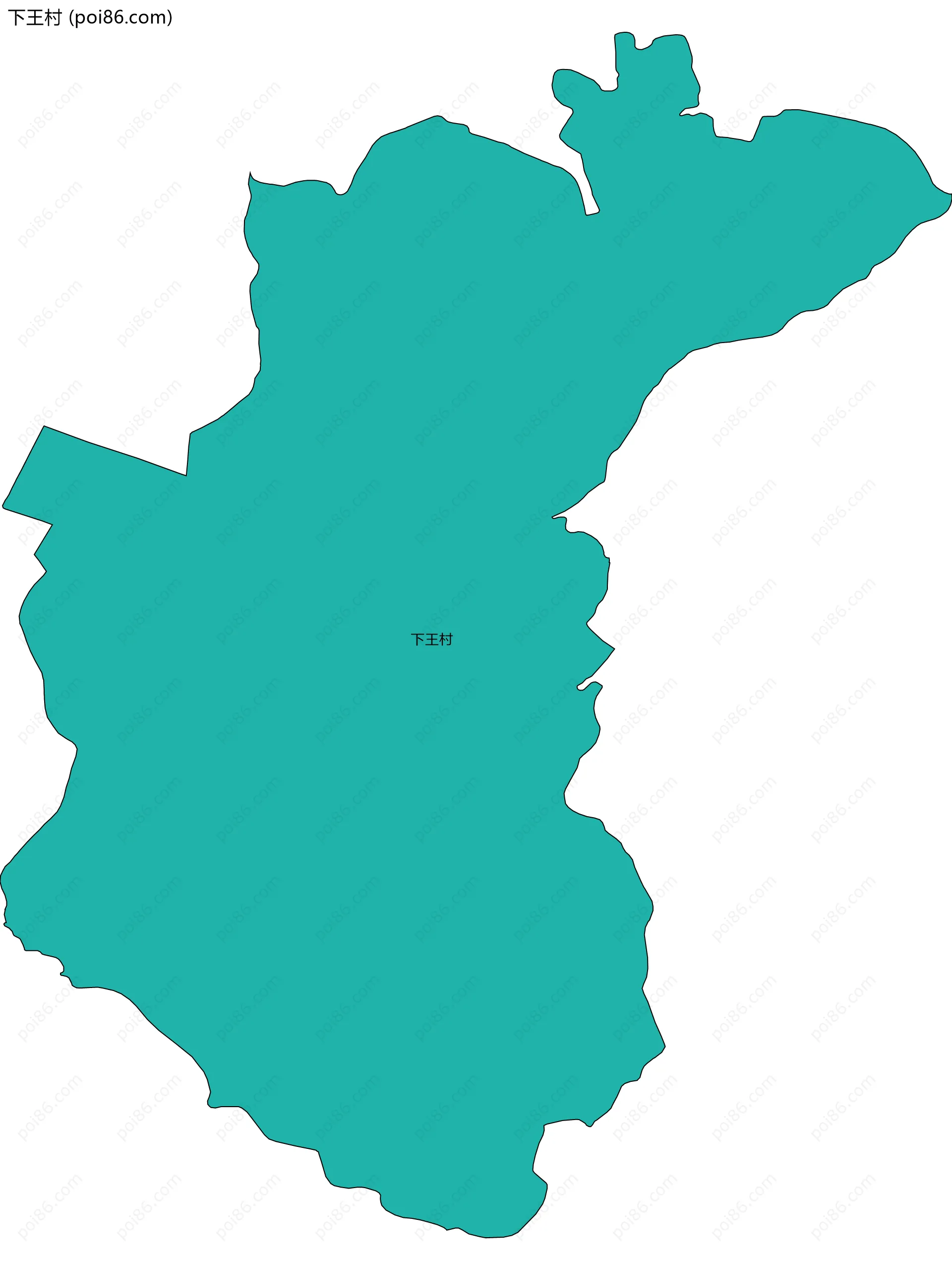 下王村边界地图