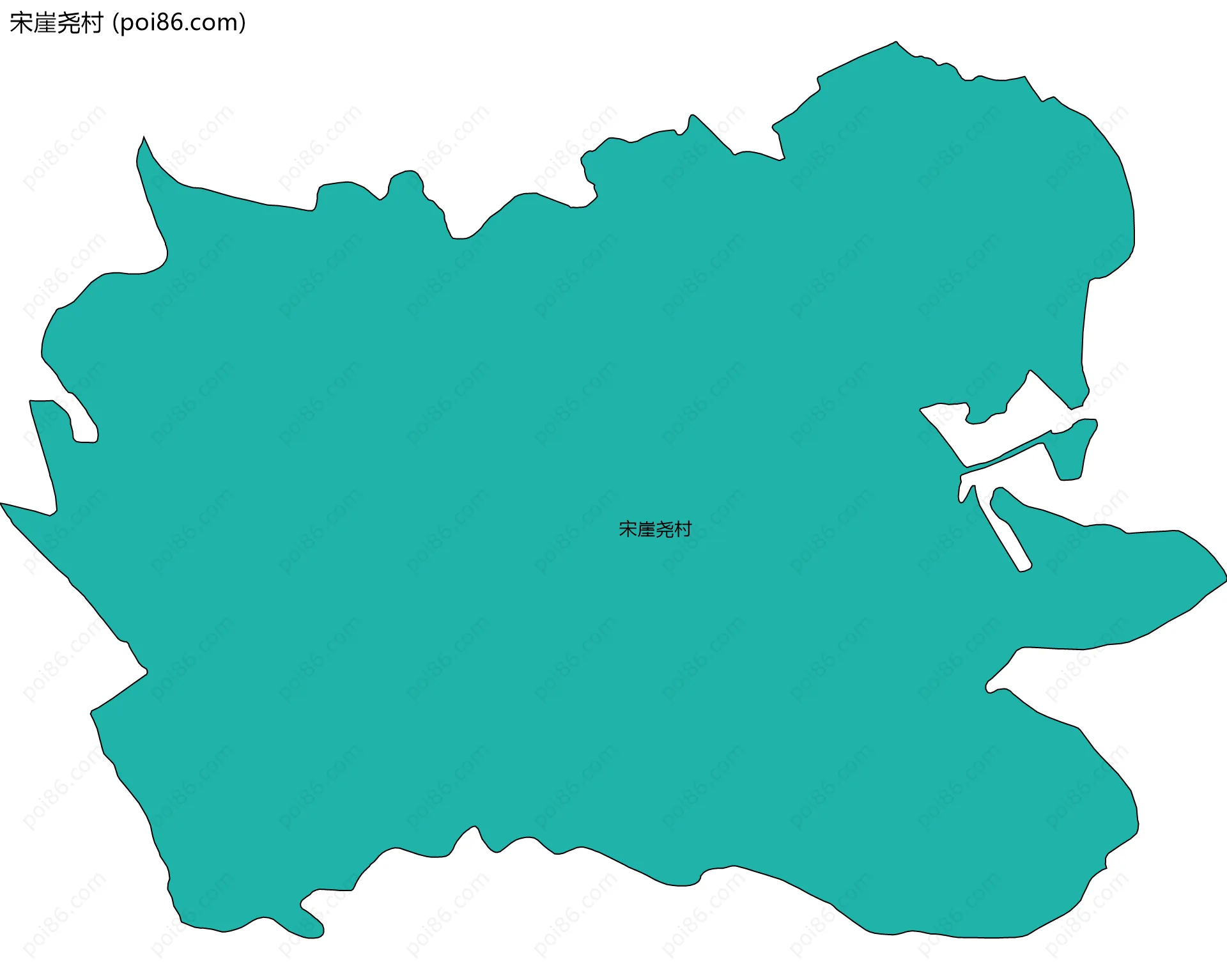 宋崖尧村边界地图