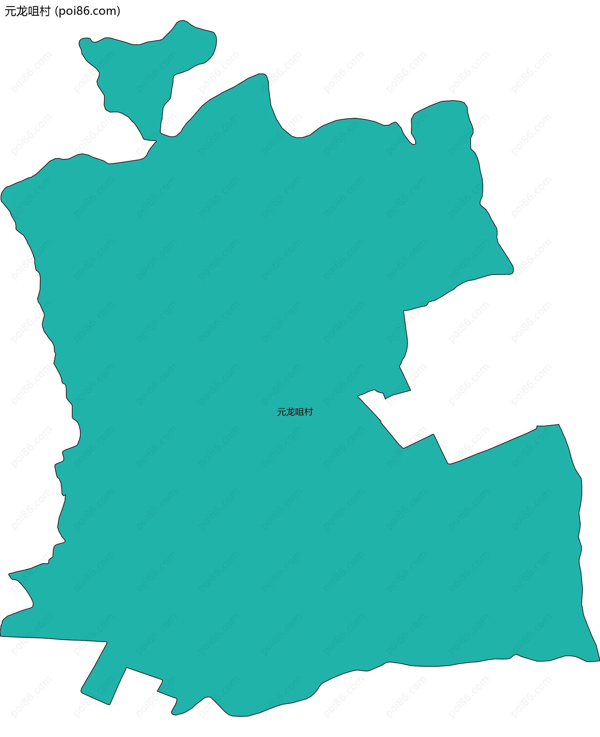 元龙咀村边界地图