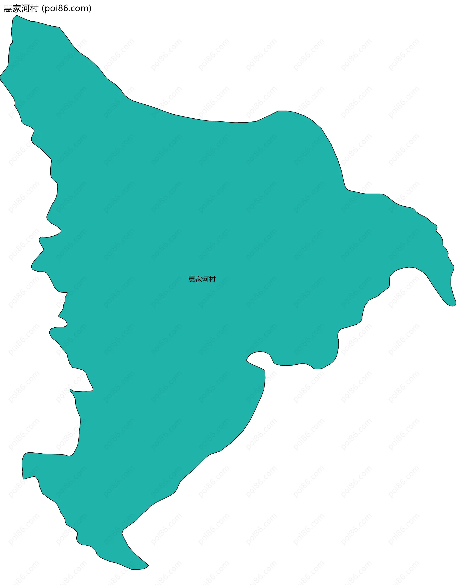 惠家河村边界地图