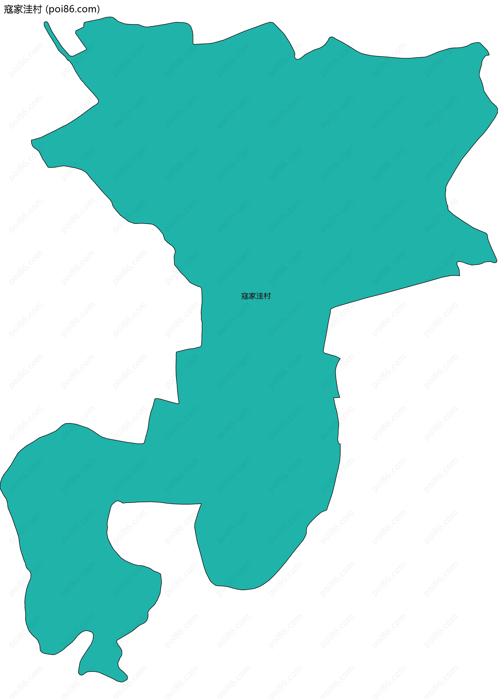 寇家洼村边界地图