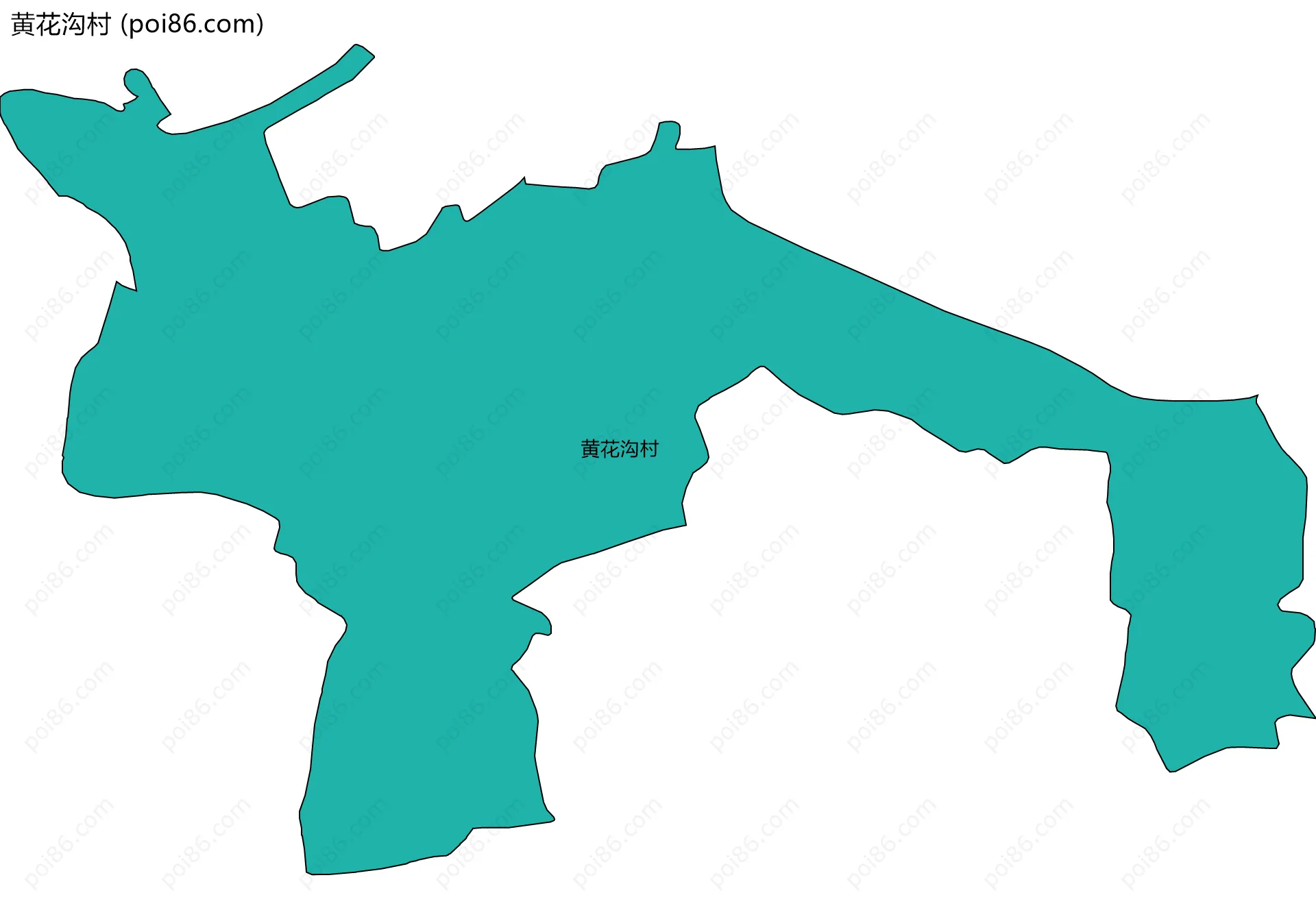 黄花沟村边界地图