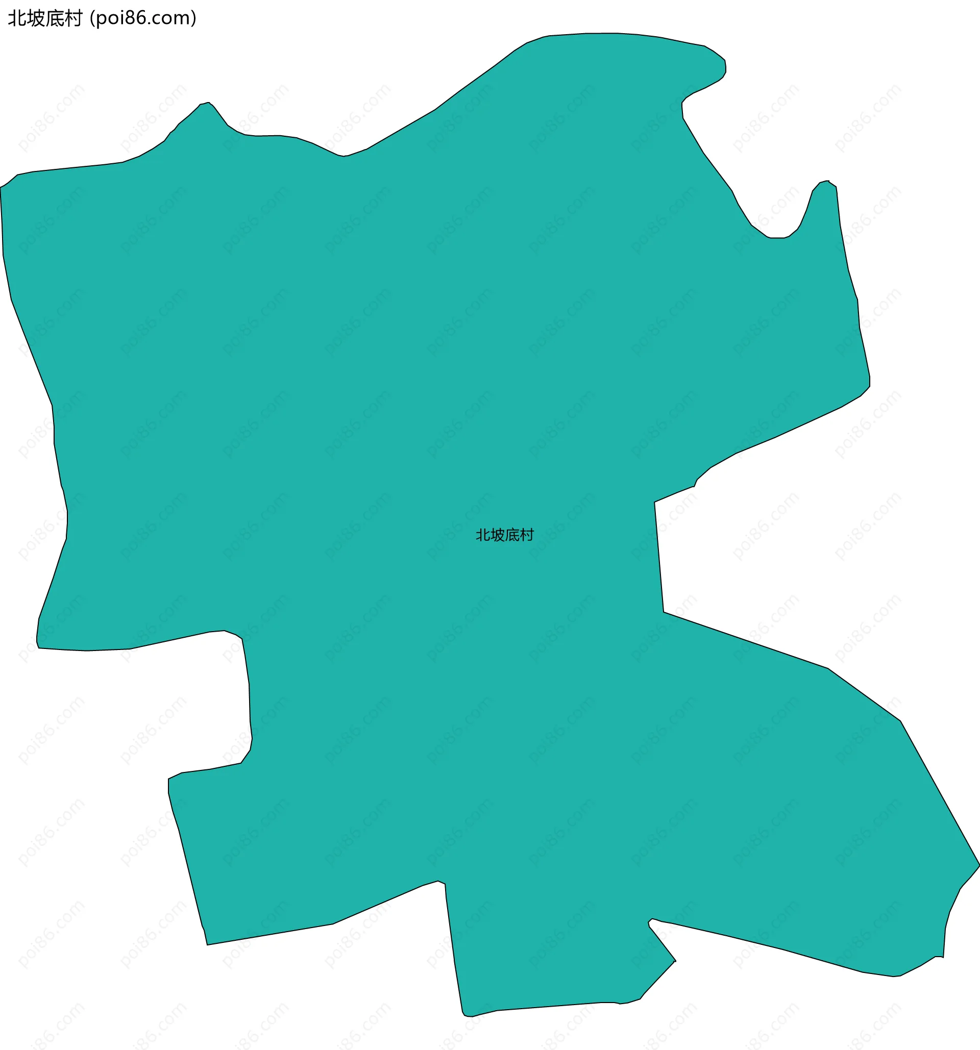 北坡底村边界地图