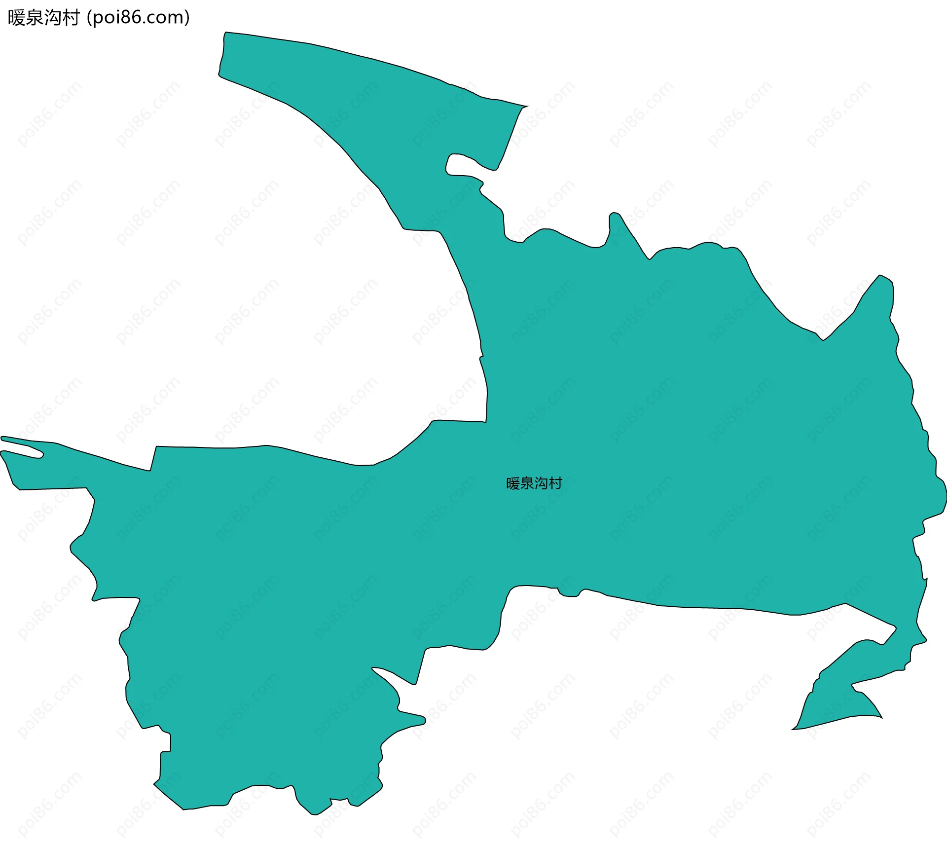 暖泉沟村边界地图