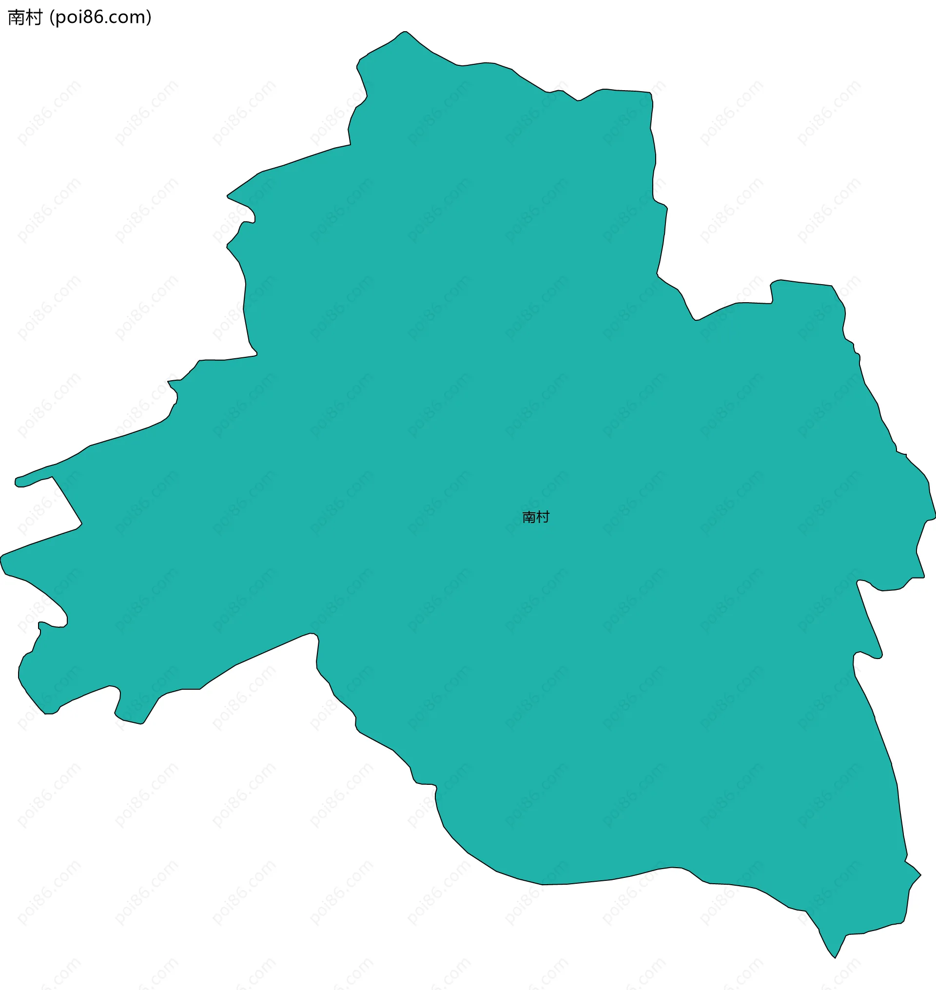 南村边界地图