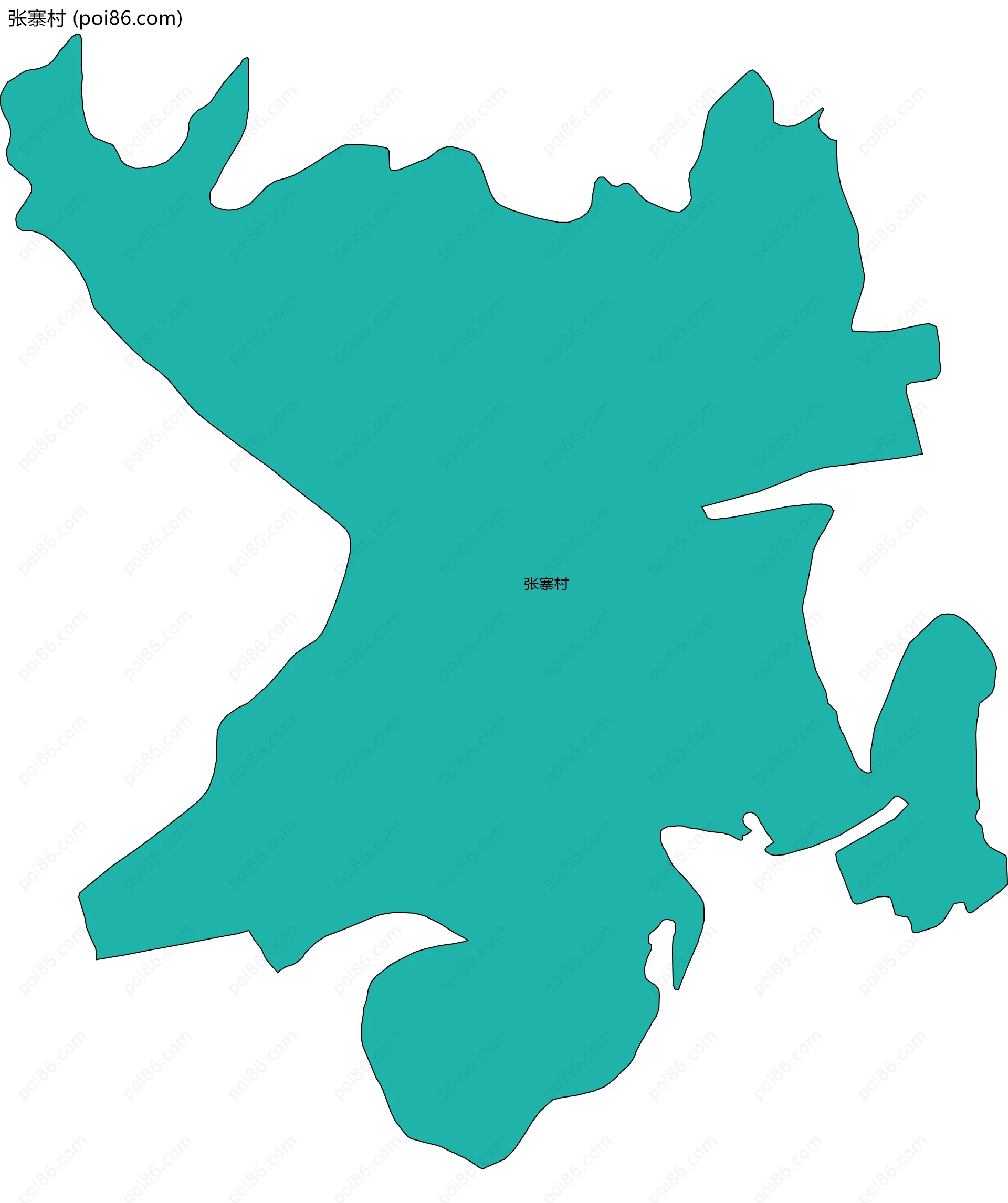 张寨村边界地图