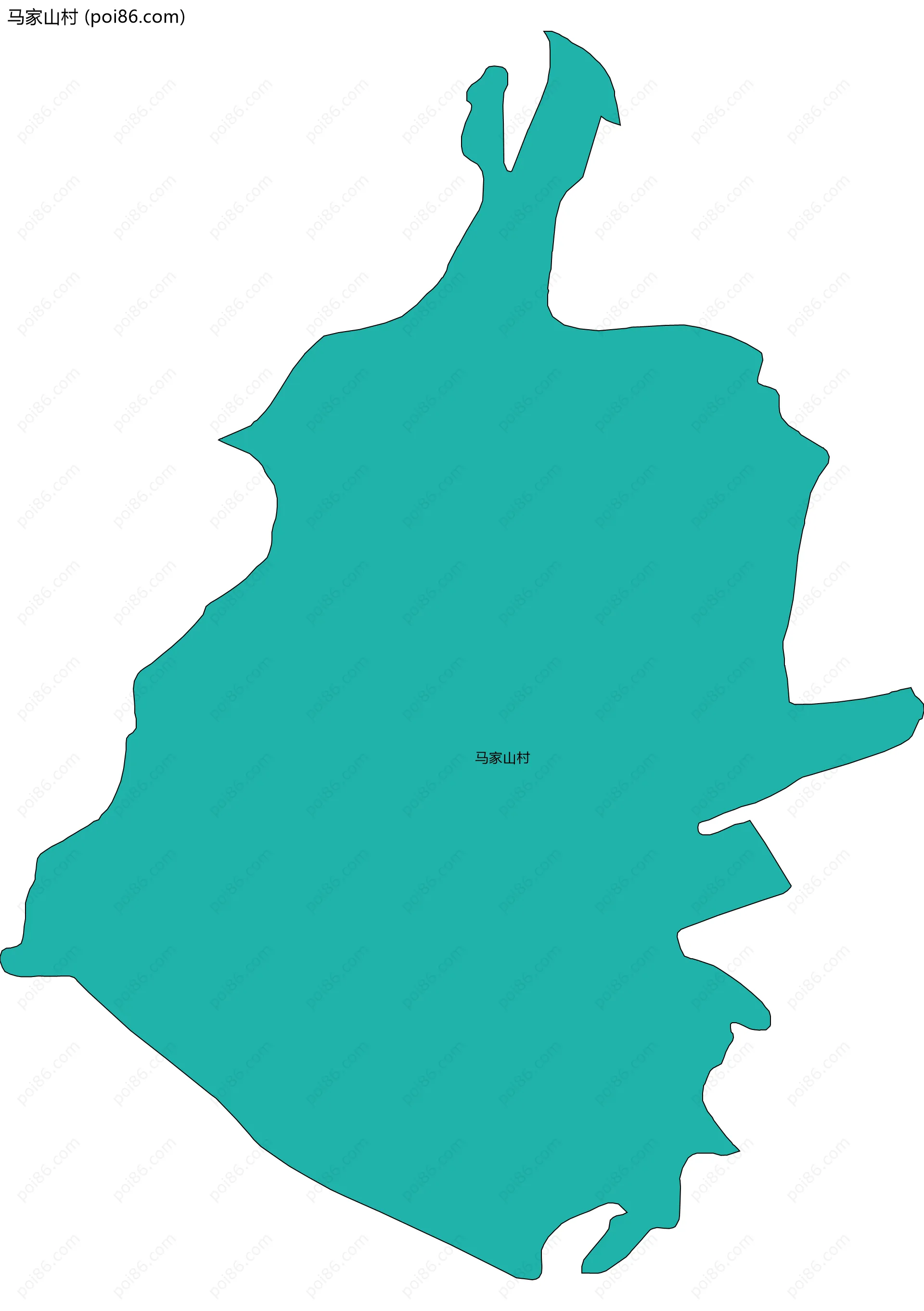 马家山村边界地图