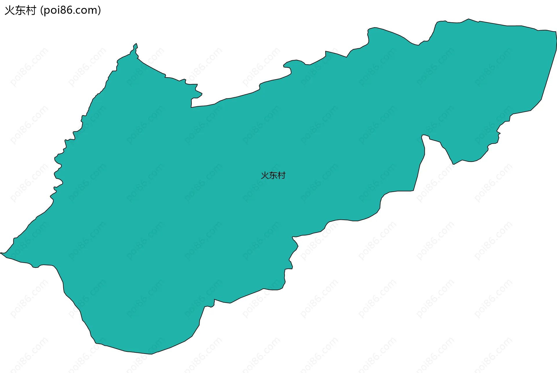 火东村边界地图