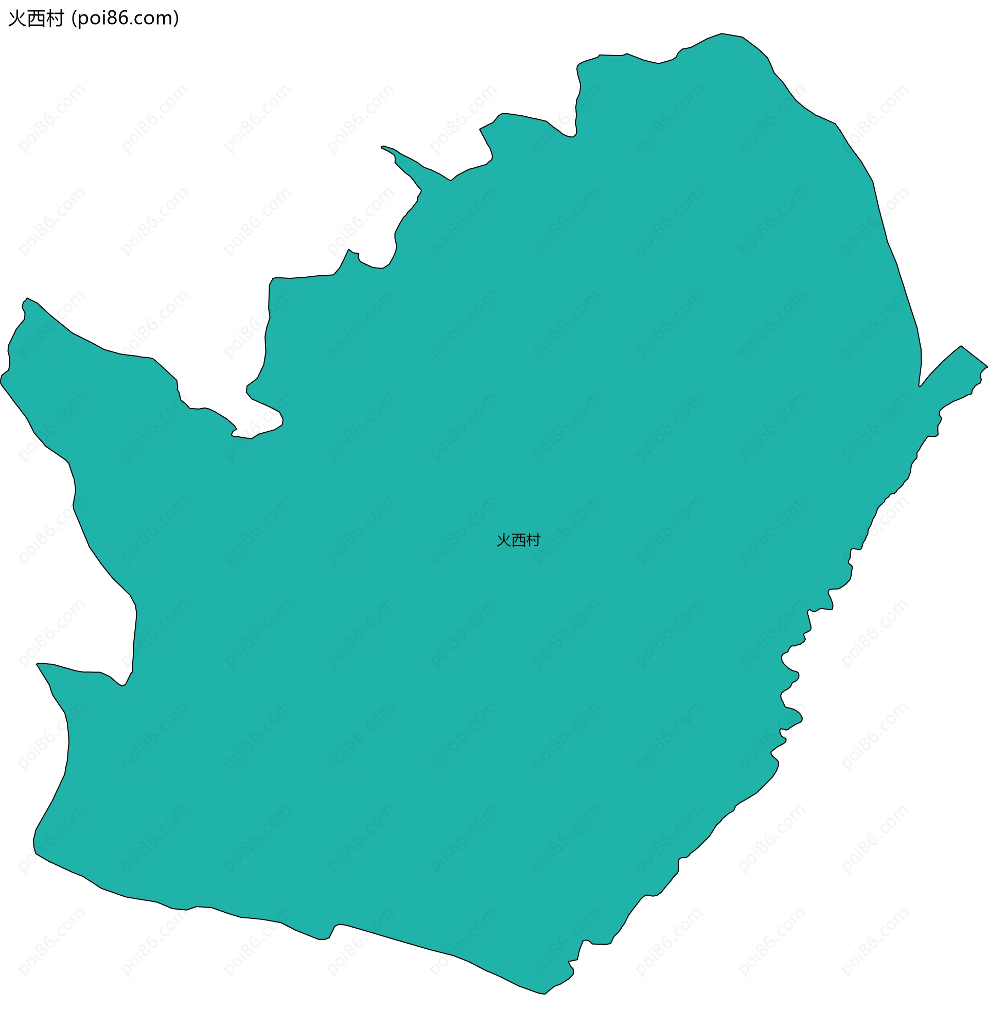 火西村边界地图