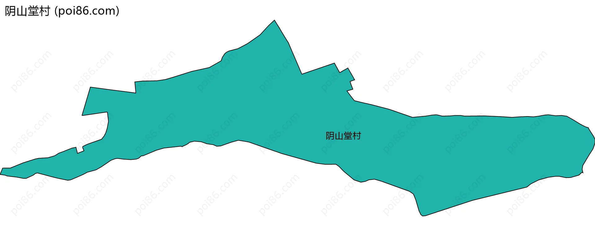 阴山堂村边界地图
