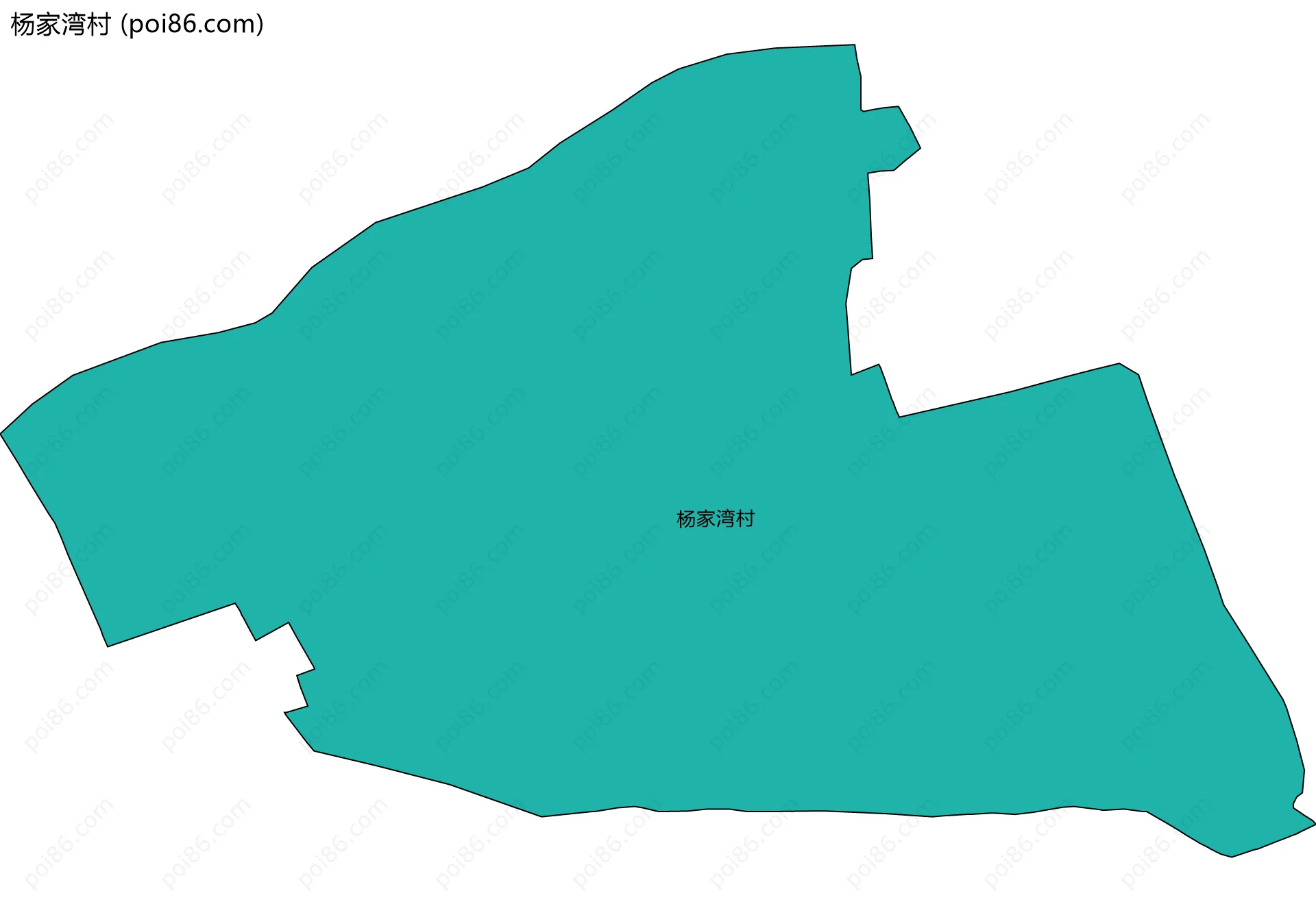 杨家湾村边界地图