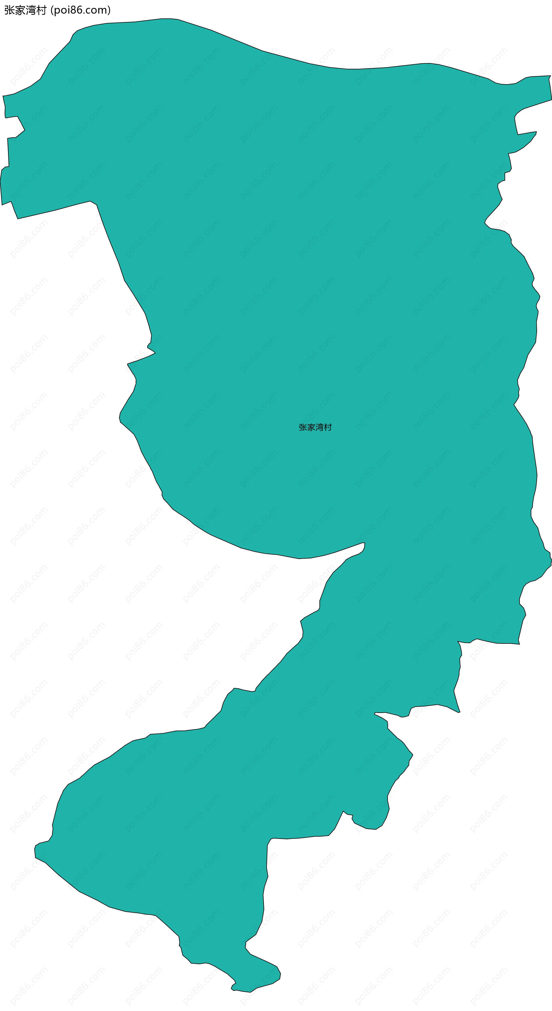 张家湾村边界地图